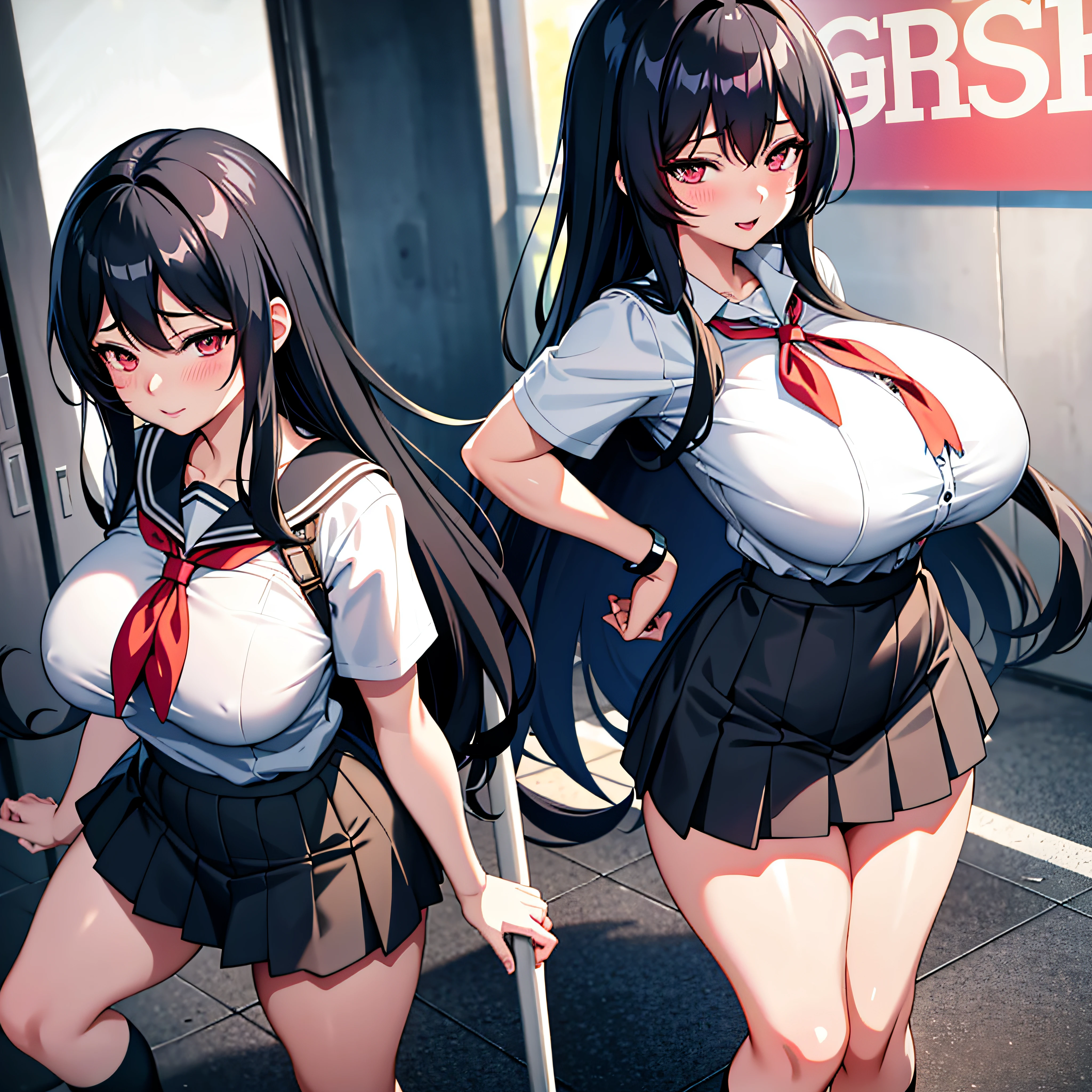 High school girl, huge breasts, untied long black hair, long black hair, twisted eyes, long eyelashes, nice and cute huge breasts, white underwear and skirt, sexy pose showing underwear shorts, big boobs, thighs, anime style , beautiful anime schoolgirl, surreal schoolgirl, surreal schoolgirl, mesmerizing anime girl, realistic schoolgirl, big boobs emphasized, naughty anime style, naughty thighs, naughty thighs, smooth anime CG art, surreal school girl, seductive anime girl, realistic school girl, smooth anime CG art, anime girl, beautiful anime school girl, beautiful anime girl, beautiful alluring anime girl, ecchi anime style, photorealistic rendering of anime girl, big ass, censored ass