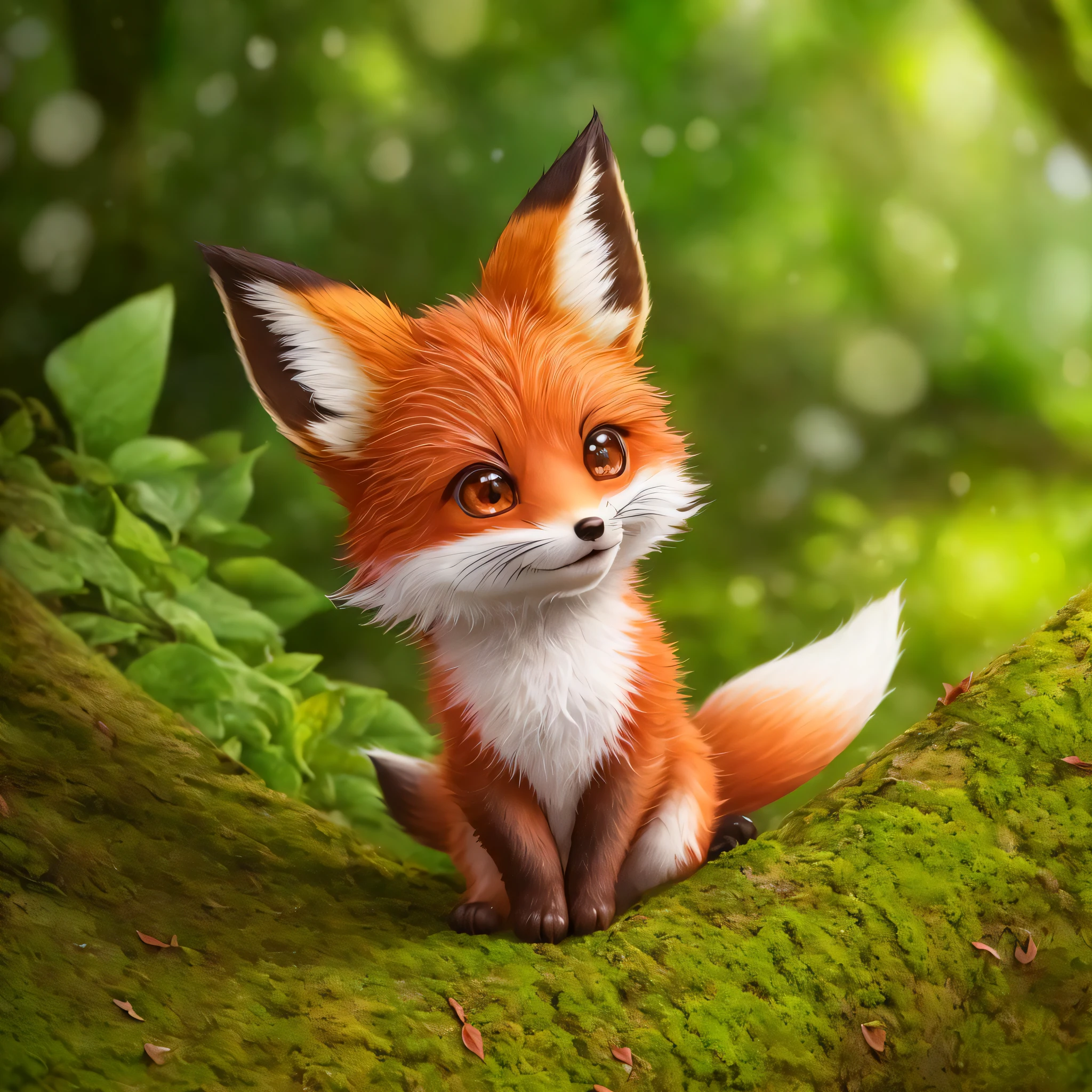 (highly detailed:1.2),(best quality:1.2),8k,sharp focus,(subsurface scattering:1.1),(award-winning wildlife photography:1.1)
(cute adorable little fox:1.2), playing in the leaves in a lush forest
(very detailed clothes:1.2), (highly detailed background:1.3), (chibi:1.2), (hyperrealistic:1.2), cinematic lighting, highly detailed,smooth, sharp focus, by artgerm wlop greg rutkowski,[(emb-rrf2:1.0):4]