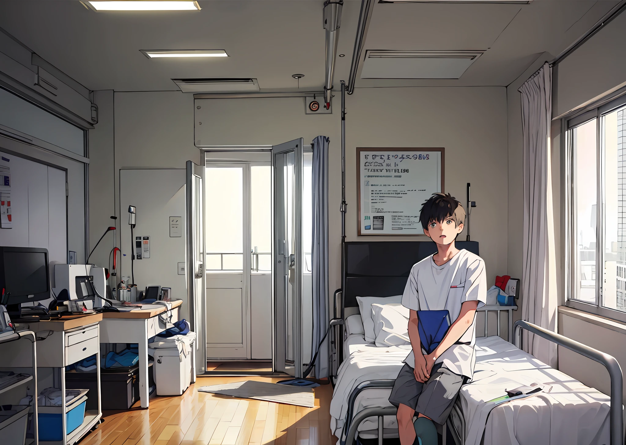 Hospital room ,1boy