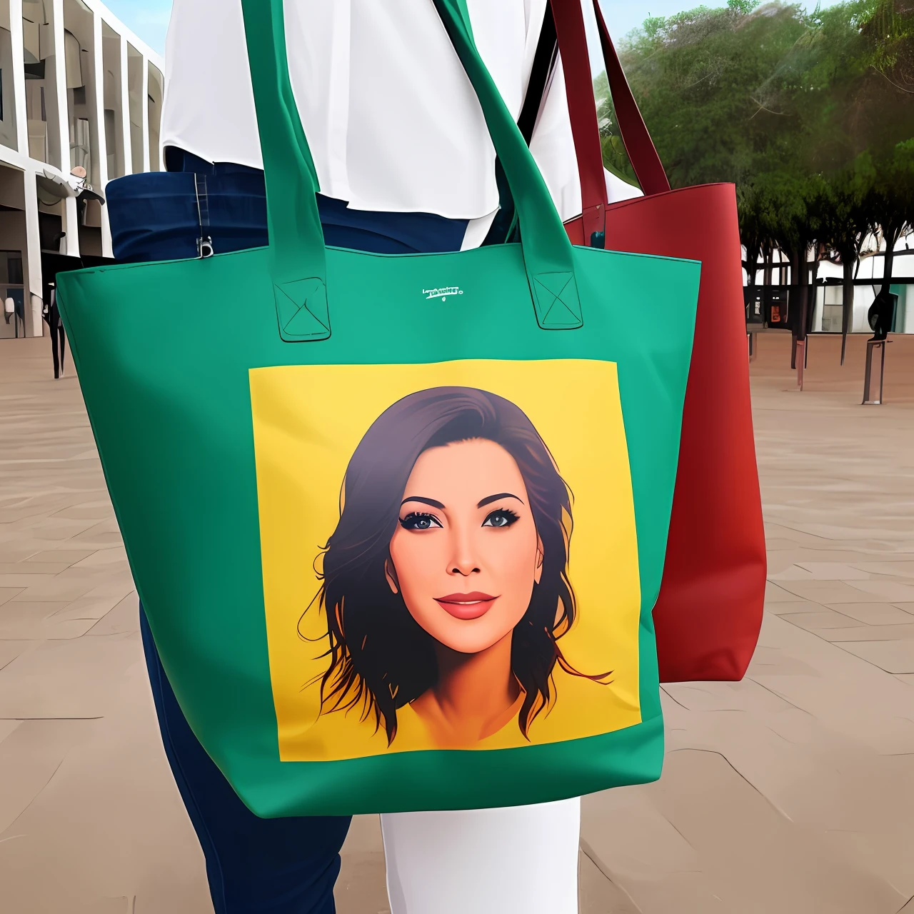 a bag with the face of Brasilia