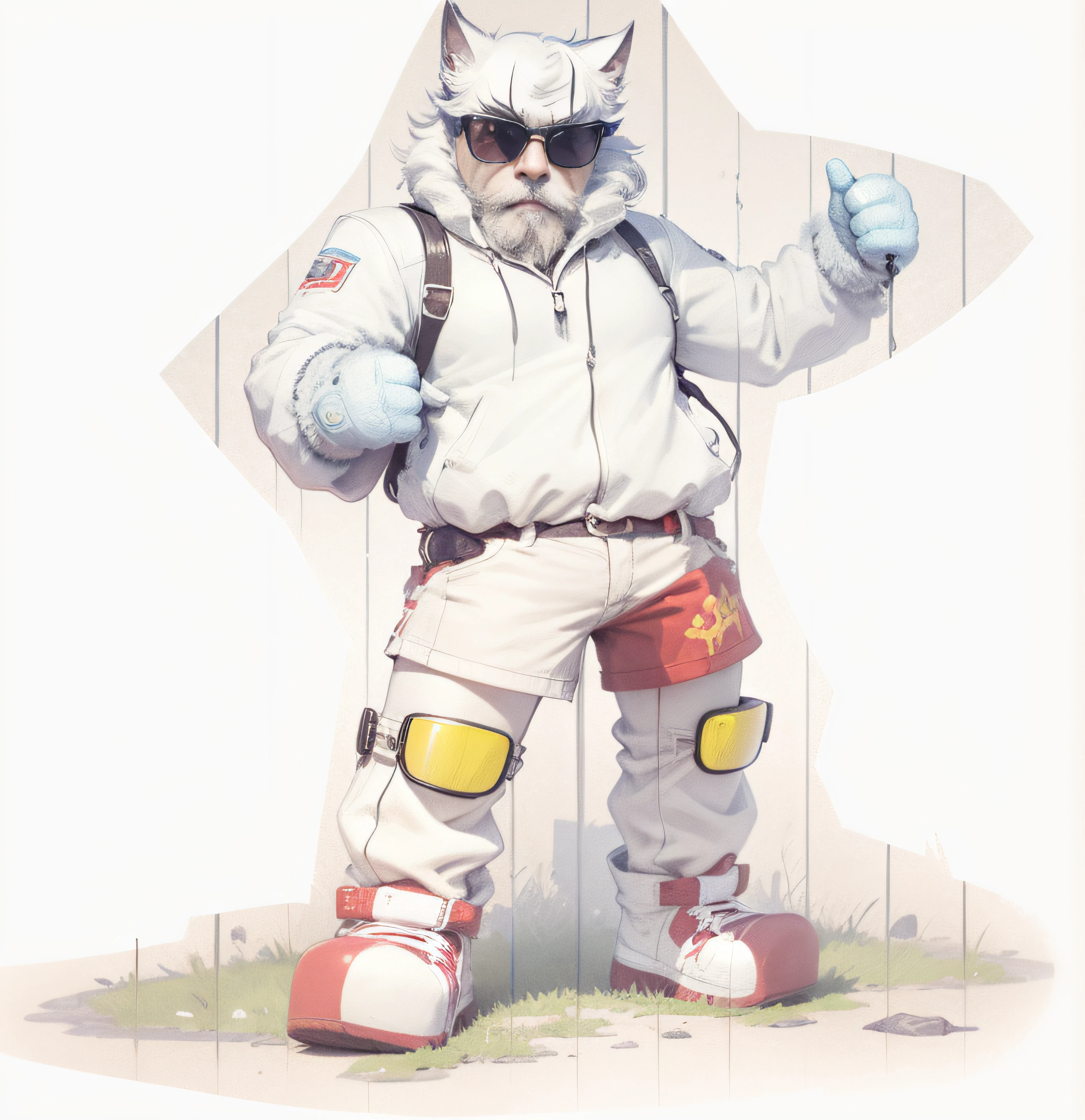 Character in sunglasses, radical --auto