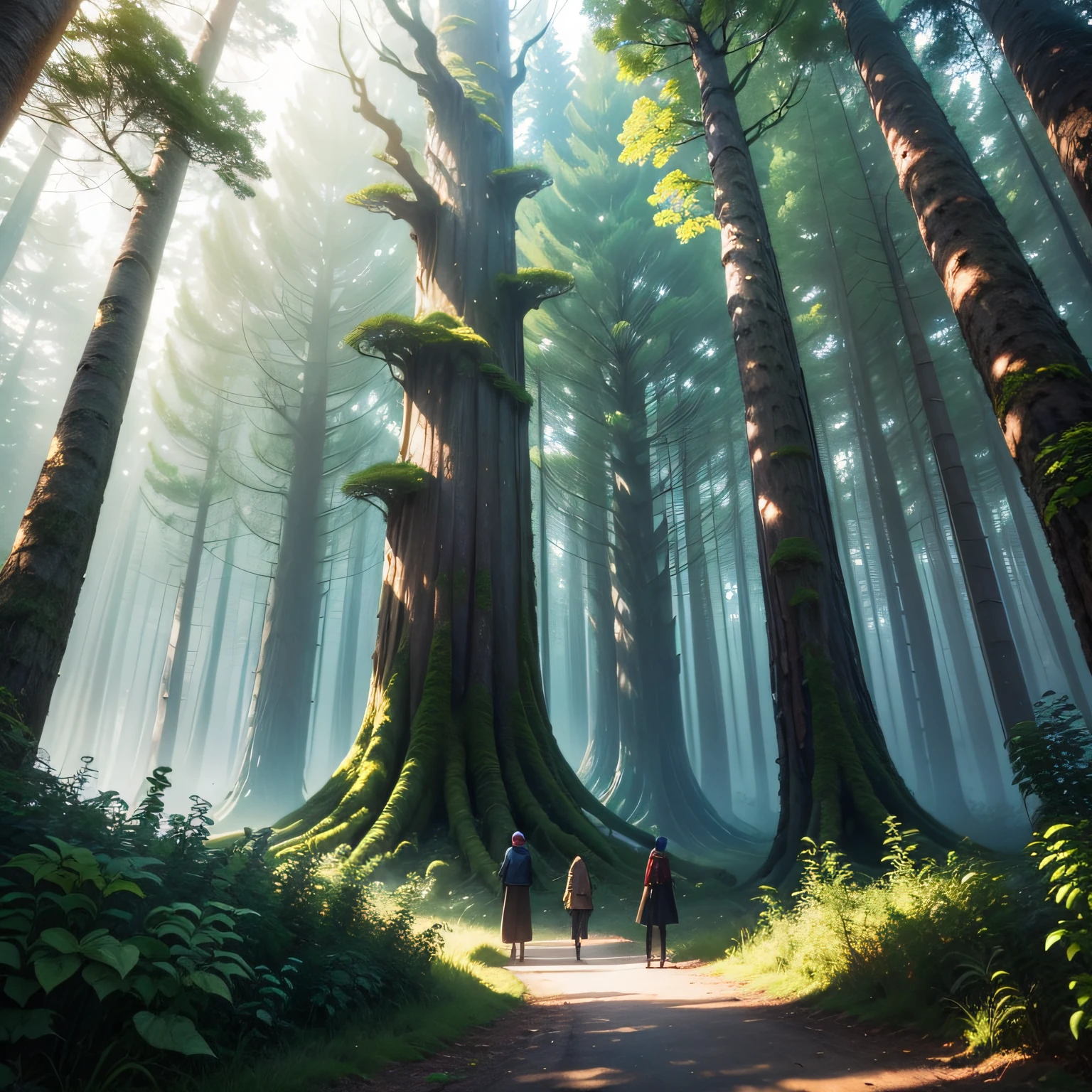 Opening scene with a beautiful enchanted forest and the narration begins: "Once upon a time there was an enchanted forest, full of tall trees, colorful plants and talking animals --auto
