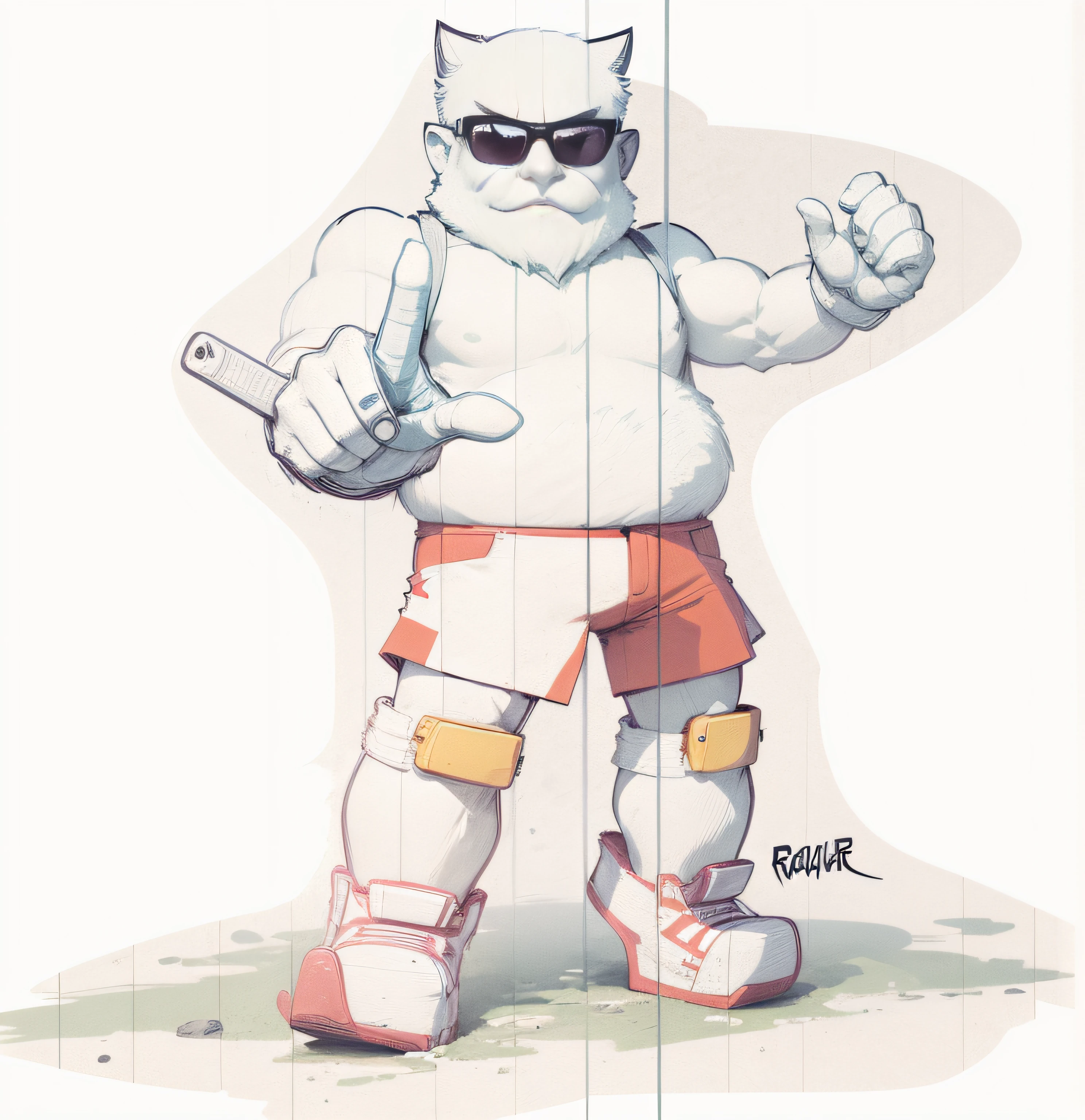 Character in sunglasses, radical --auto