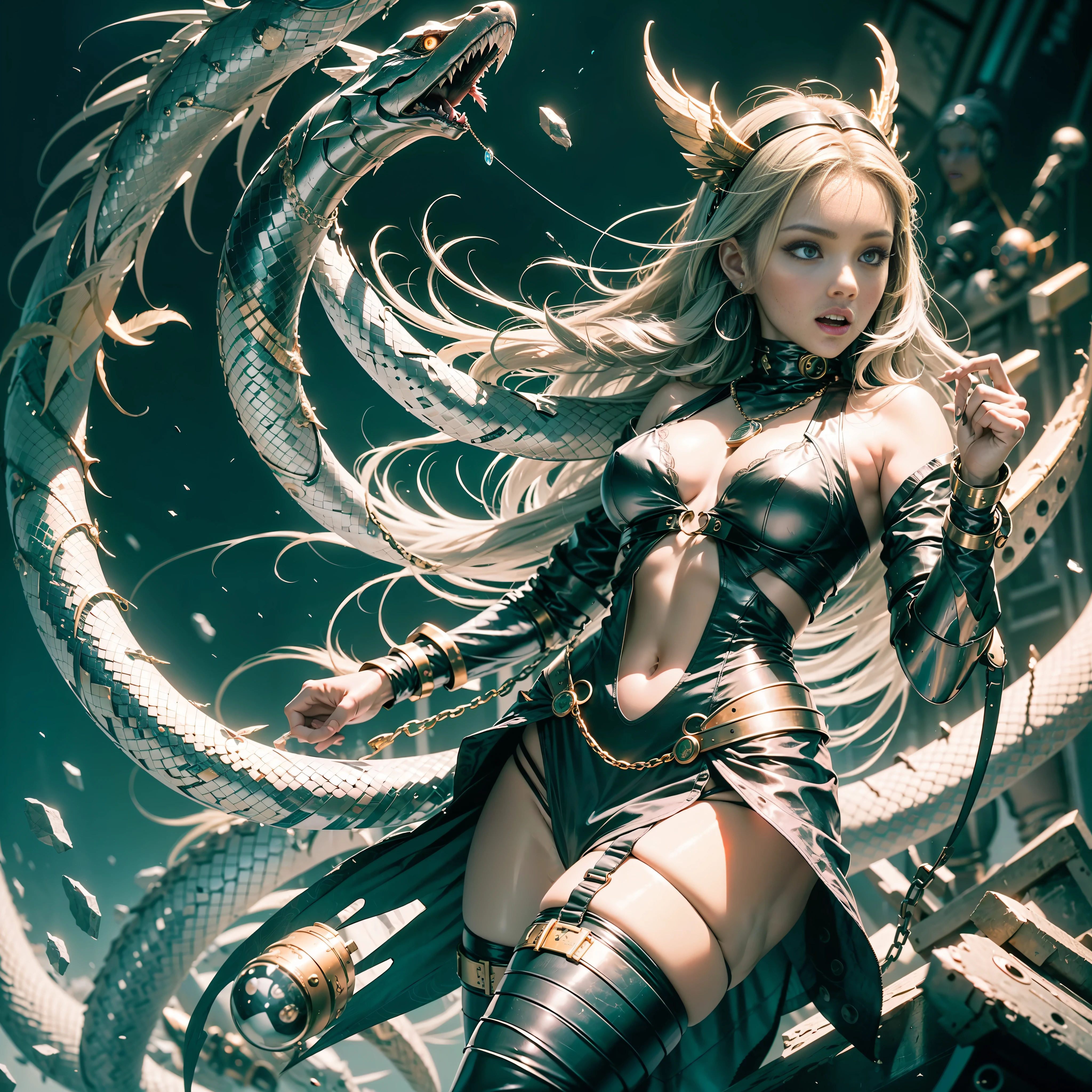 Medusa Viking_Tree Outdoor Nature "Ouroboros" Forest Natural Diplomatic headgear Queen Native dazzling Valkyrie-wings key torus chains Rudder "Heavy Metal" fire-follets fairy pixie sprite conceptual safe female glamorous aesthetic walking slowed Cosplay "Nicki Minaj":1.5 "Rihanna":1.5 "Beyoncé":1.5 aristocratic jacket 38years symmetrical athlete oiling coiffure_snakes:1.5 obvious varied ecstatic opal fringes:1.5 faces:1.5 embarrassed glow cheekbones effects lazuli water drop between eyes beautiful hair:1.5 brown eyes pupils black iris turquoise sapphires pearls open mouth teeth smiles eccentric fixed floating jacket levitating shoulder-off:1.2 white shirts lace clavicles papillotes hand-thumb-4fingers:1.5 varied breasts1.5 pointed:1.3 satin sideboob felt bikini:1.5 full-bodied:1.5 navy thick leathers skirt:1.5 matching bristles ample swinging spinels navel:1.3 revealing pubic scarlet pubis-hairy obvious indigo underwear:1.5 Size chastity belt:1.3 silver adorned padlock Gold thighs legs garters Gothic stainless steel boots decorated onyx equirectangular 360 monastery marble ruby background:1.5 DoF mannequins lantern dressed richly decorated armor:1.5 "Chivalrous" dramatic chrome metallic flat bands fathoms copper fullbodye Lily rune ornate plasma emerald plasma embroidered glyphs Tourmaline wood engravings lava magic invoke snake incandescents Crystalline familiar robot Mecha (EOS R6 135mm 1/1250s f/2.8 ISO400) Mech Mechanized snakes flowering Quetzalcoatl:1.5 adaptable volumetric luminescence:1.5 saturated:1.5 ultra:1.5 pro-photorealistic:1.5 optimal:1.5 qualities:1.5 details:1.5 accurate:1.5 DSLR:1.5 resolutions:1.5 3dcg max:1.5 graduated:1.5 improved:1.5 Octanes_rendues:1.5 UHD XT3 16K DSLR HDR UnrealEngine5 depths:1.5 analog shadows:1.5 CGSCOSITY pet chef-d':1.5 "Bruce Weber girls" nsfw:1.5 multi etc.
