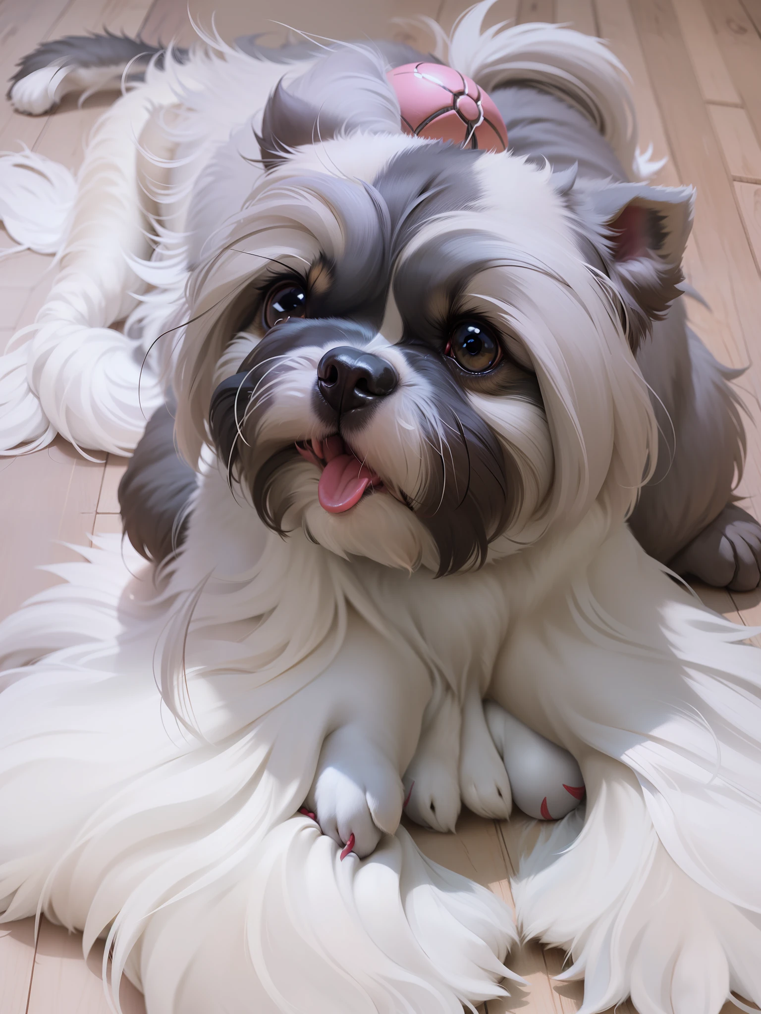 Shih Tzu dog playingball --auto --s2