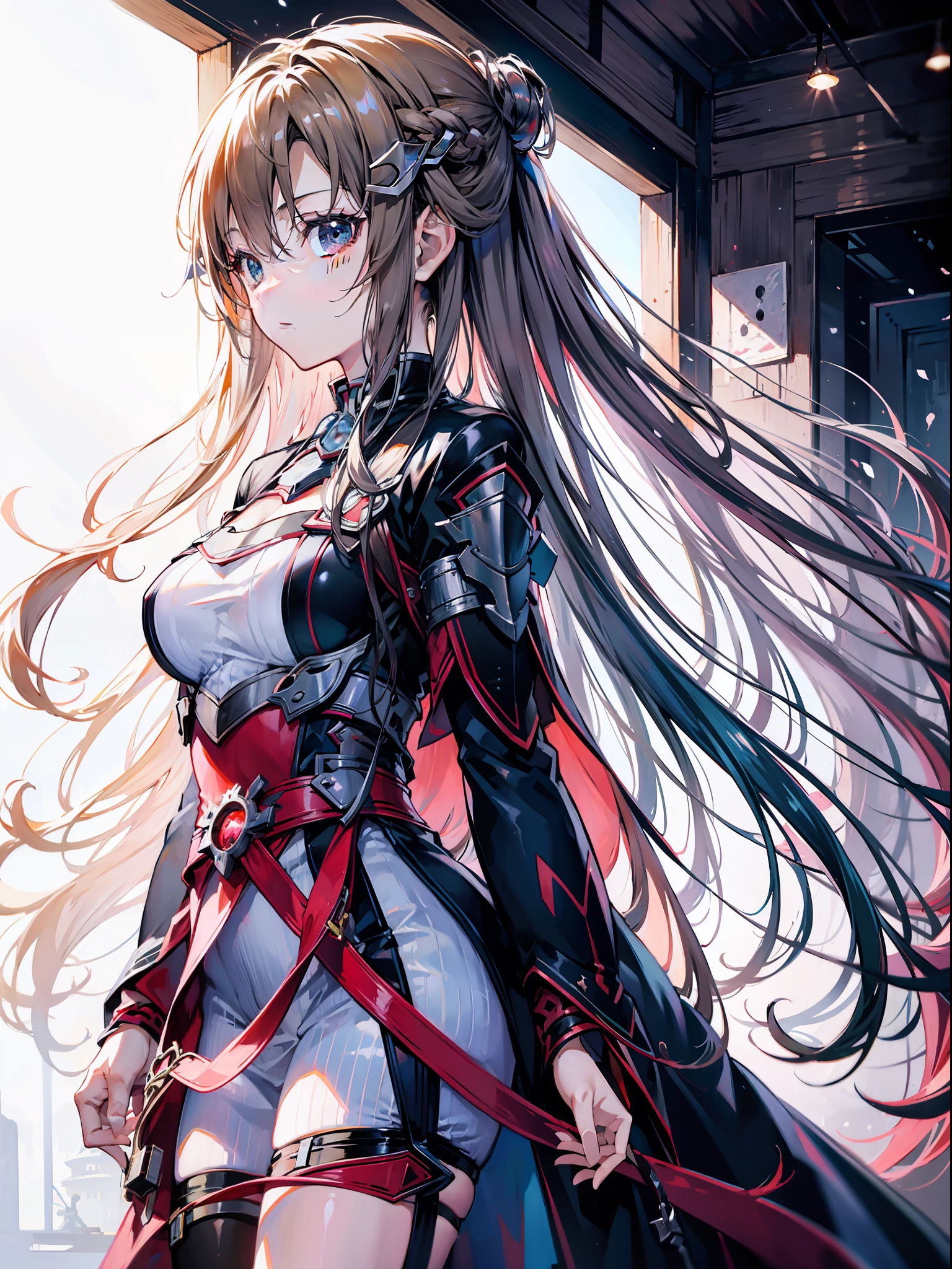 Asuna yuuki, in a floating castle, Asuna Yuuki Sao, asuna_Yuuki, anime Sao