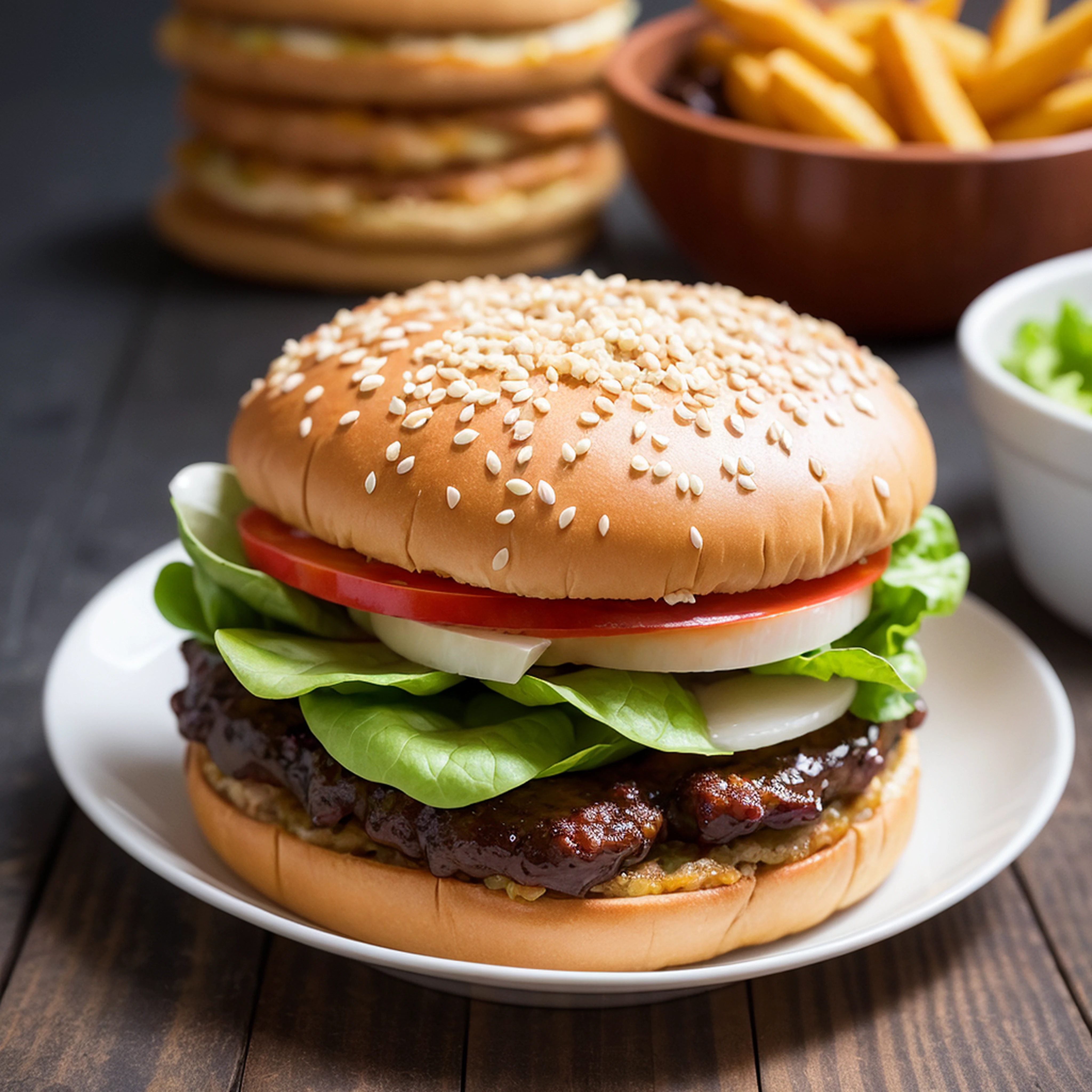 best quality, ultra high res, (photorealistic:1.4), ultra-detailed,incredibly detailed, foil package, big mac, fried meat, wet lettuce, melting cheese,