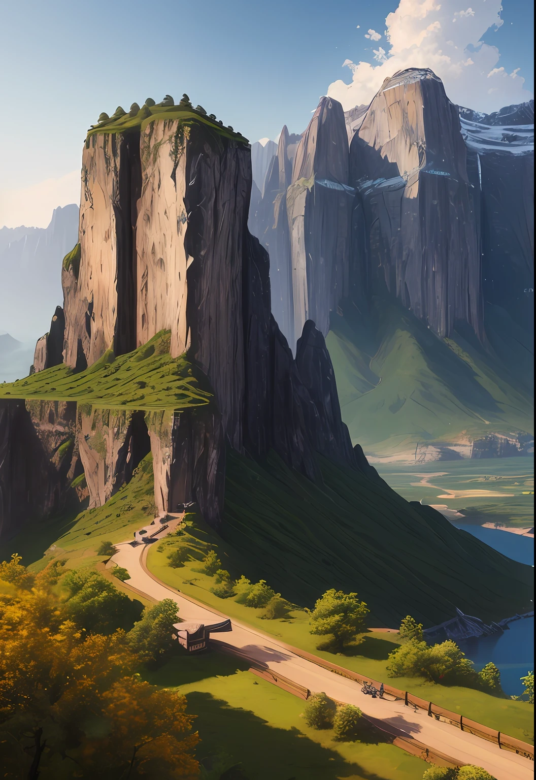 landscape,water,(extremely detailed CG unity 8k wallpaper), most beautiful artwork in the world,professional majestic oil painting,intricate, High Detail, Sharp focus, dramatic, photorealistic painting art