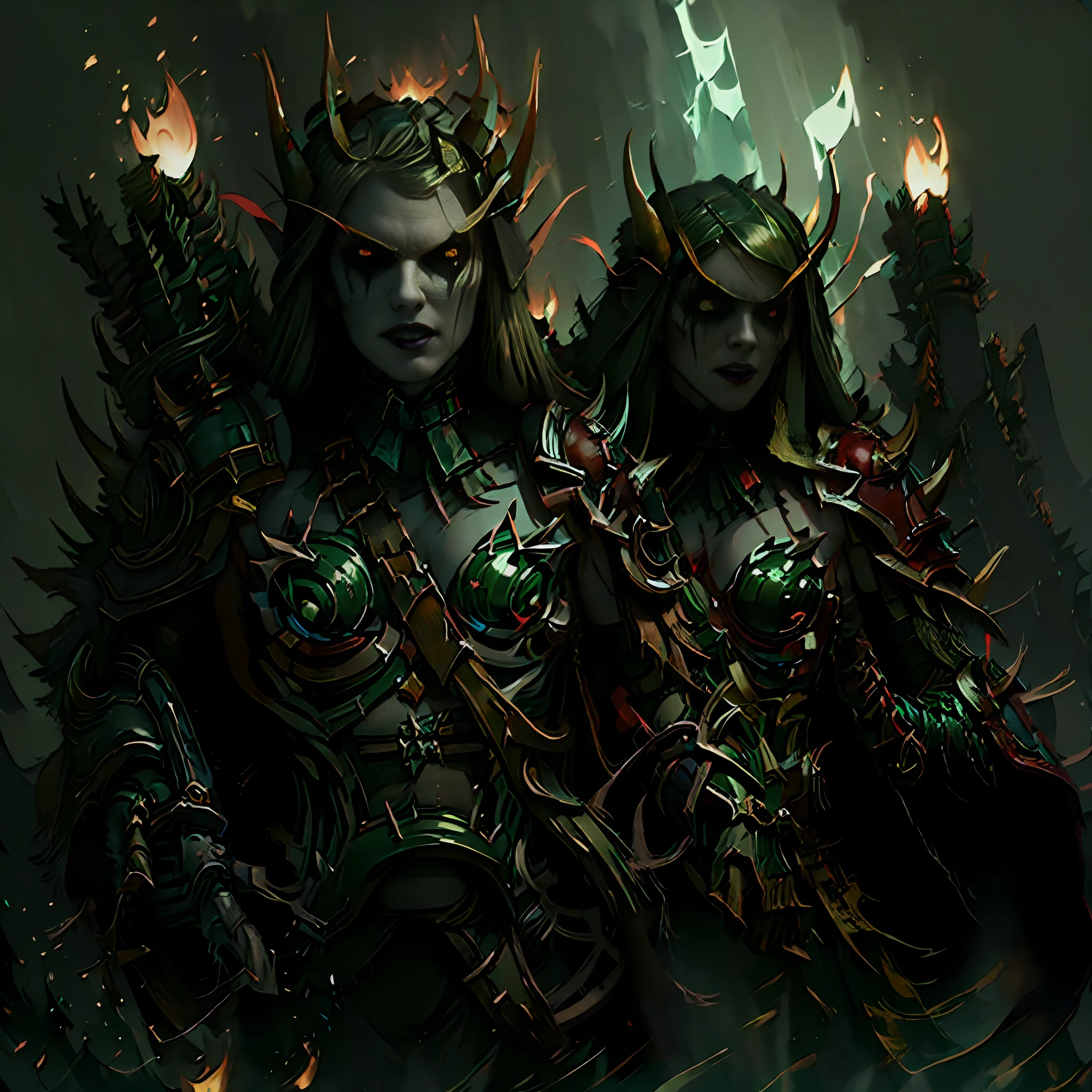 (Evil Demon Lord Mint Green Flames:1.3) | (Sinister Demon Lord Shadowreal:1.2) --auto