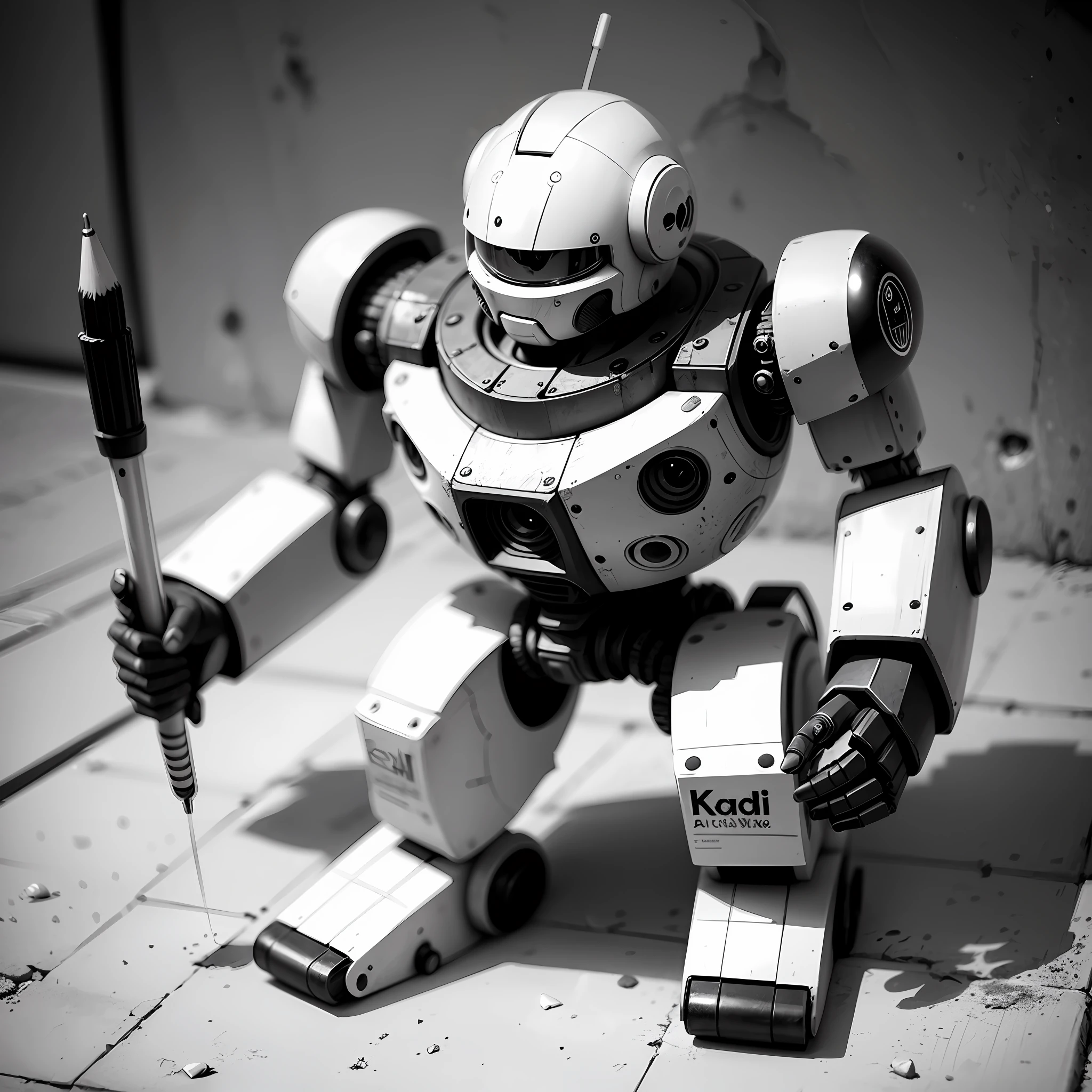 Coloring book, kawai robot, Art Line, Monochrome, --auto