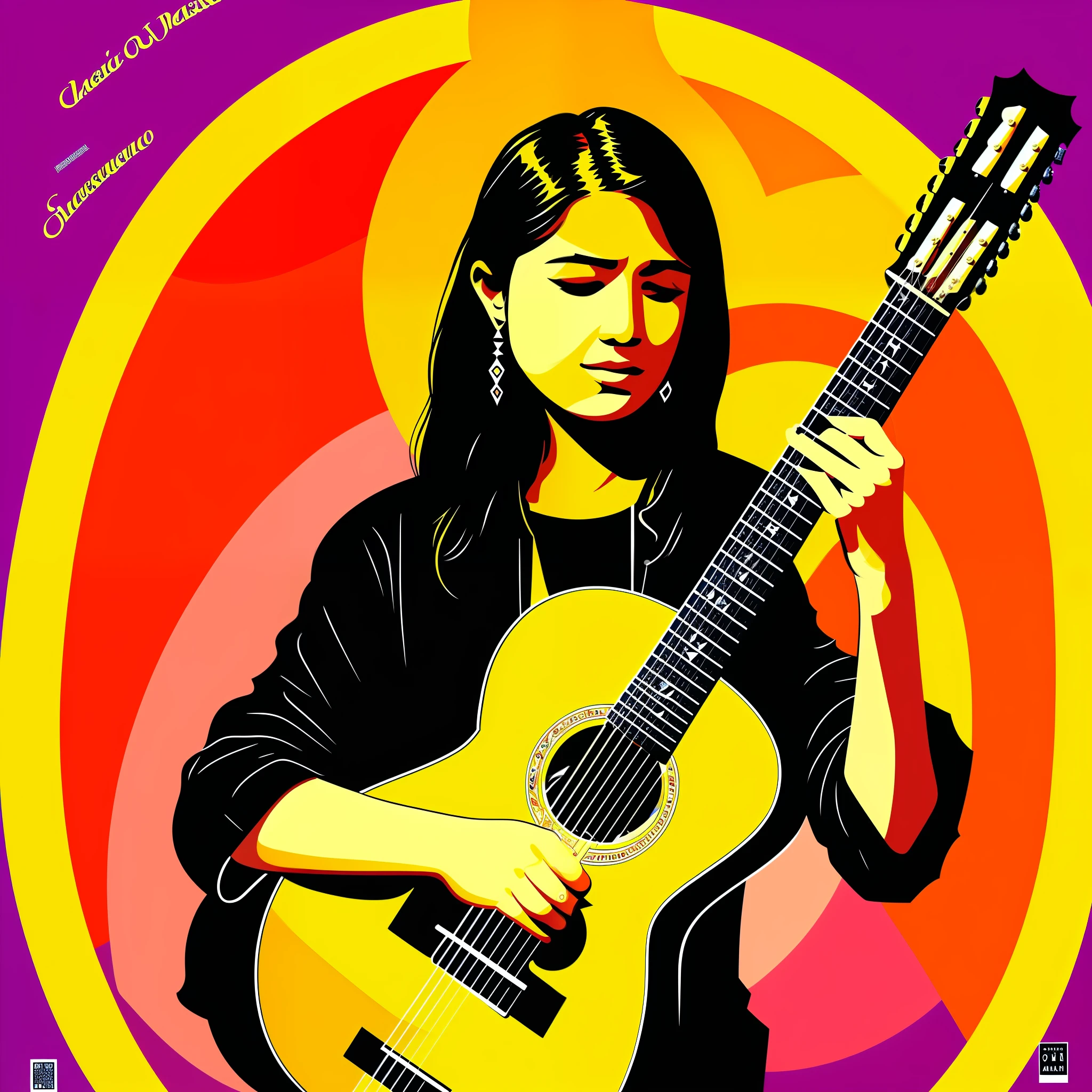 "Classical guitar masterpiece in poster style" poster concert