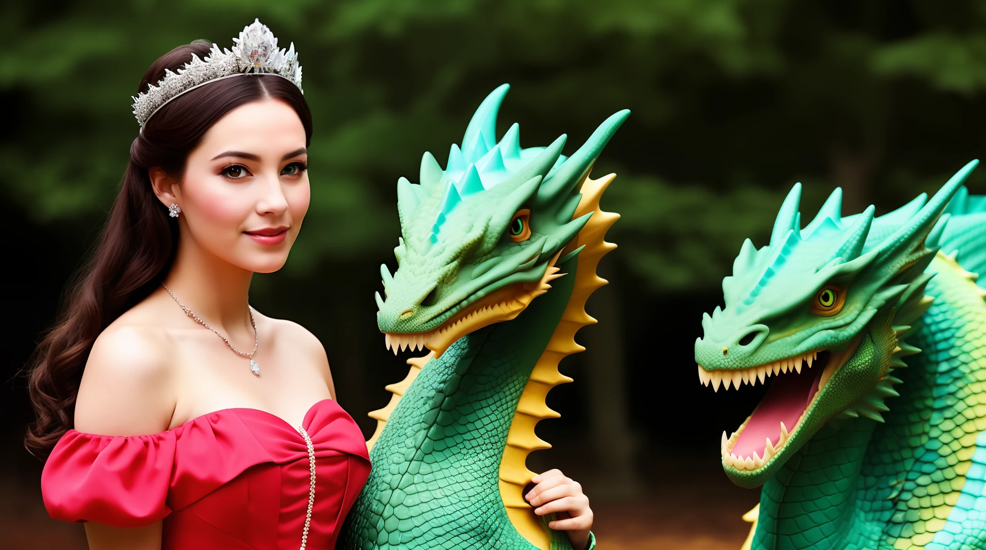 A princess with a dragon