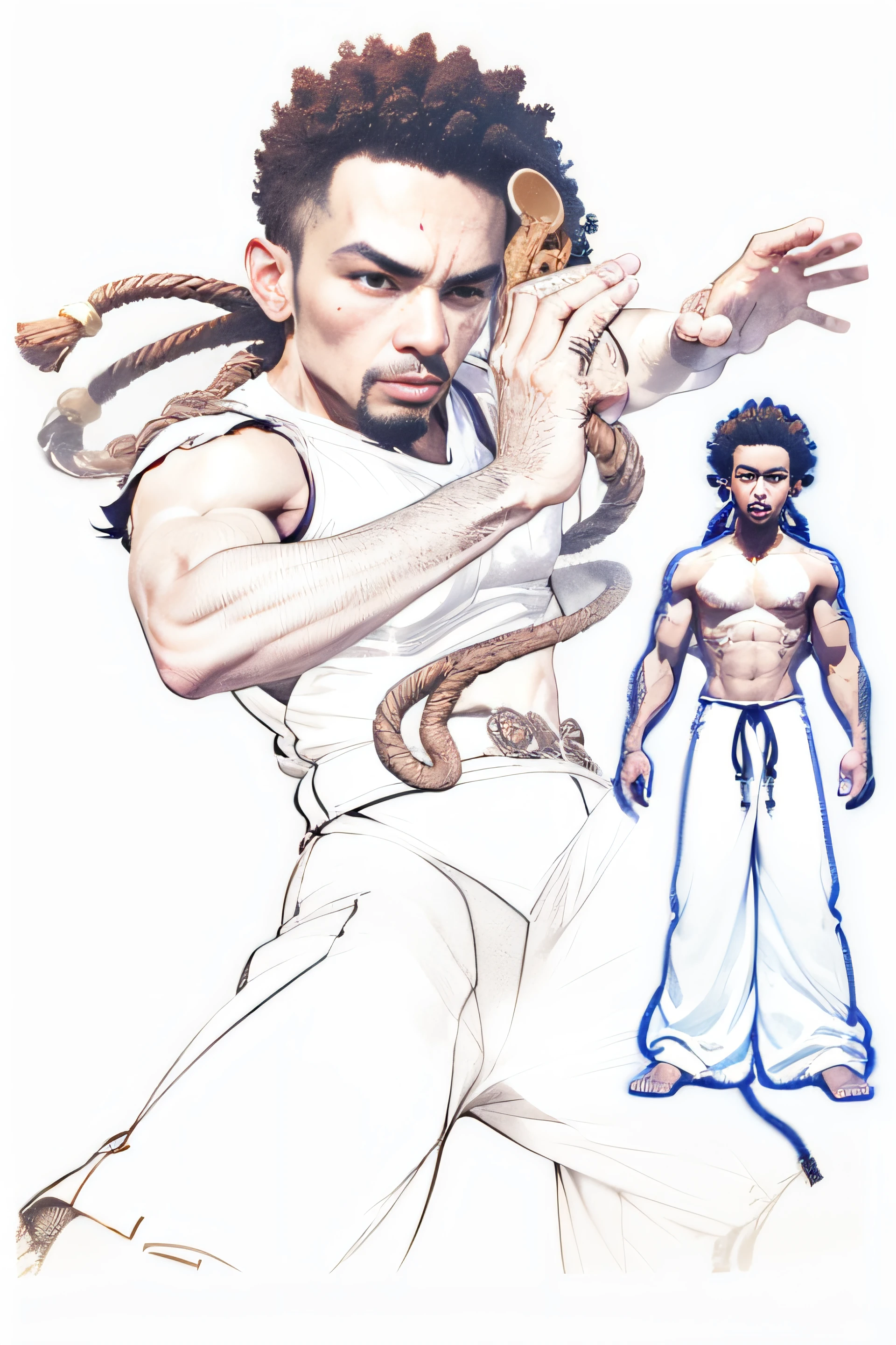 Boy, Brazilian, afro descendant, capoeirista, capoeira, brasil, bahia, realistic, 3d, 4K --auto