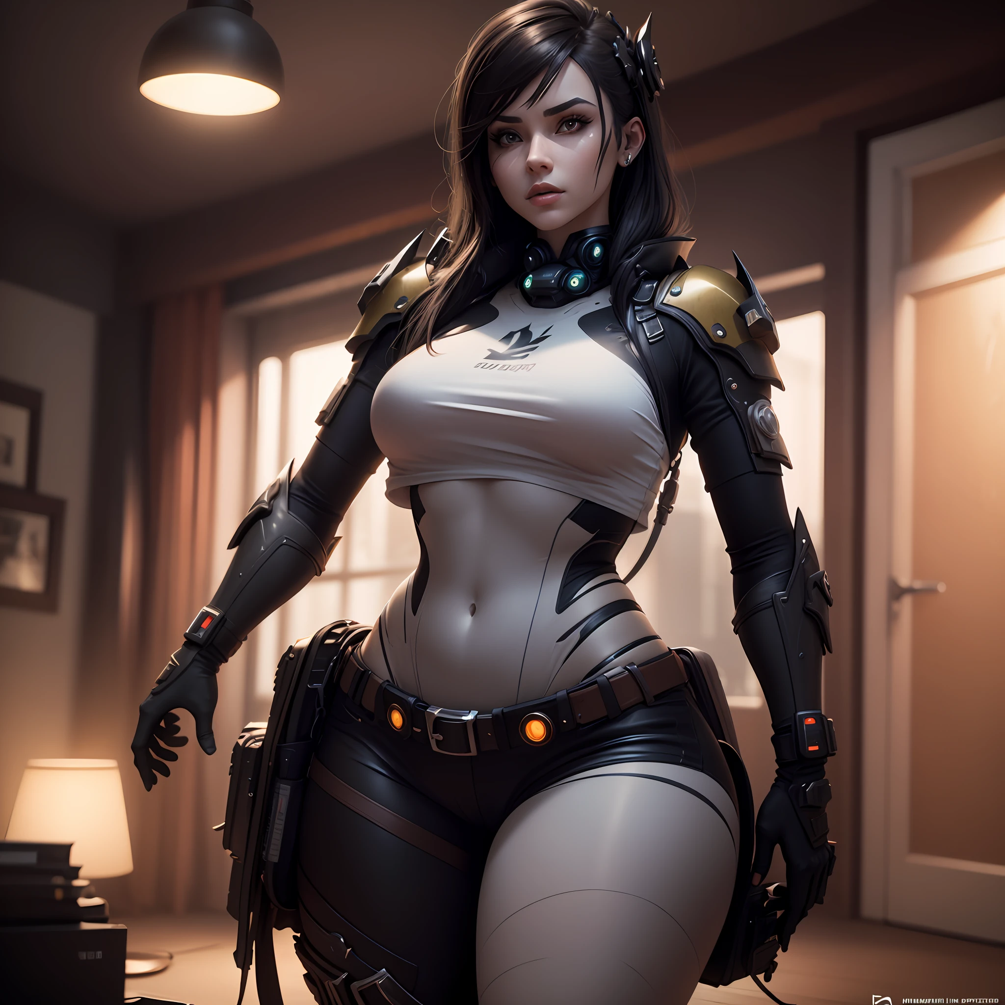 ((Best quality)), ((masterpiece)), (detailed:1.4), 3D, an image of a beautiful cyberpunk female,HDR (High Dynamic Range),Ray Tracing,NVIDIA RTX,Super-Resolution,Unreal 5,Subsurface scattering,PBR Texturing,Post-processing,Anisotropic Filtering,Depth-of-field,Maximum clarity and sharpness,Multi-layered textures,Albedo and Specular maps,Surface shading,Accurate simulation of light-material interaction,Perfect proportions,Octane Render,Two-tone lighting,Wide aperture,Low ISO,White balance,Rule of thirds,8K RAW,