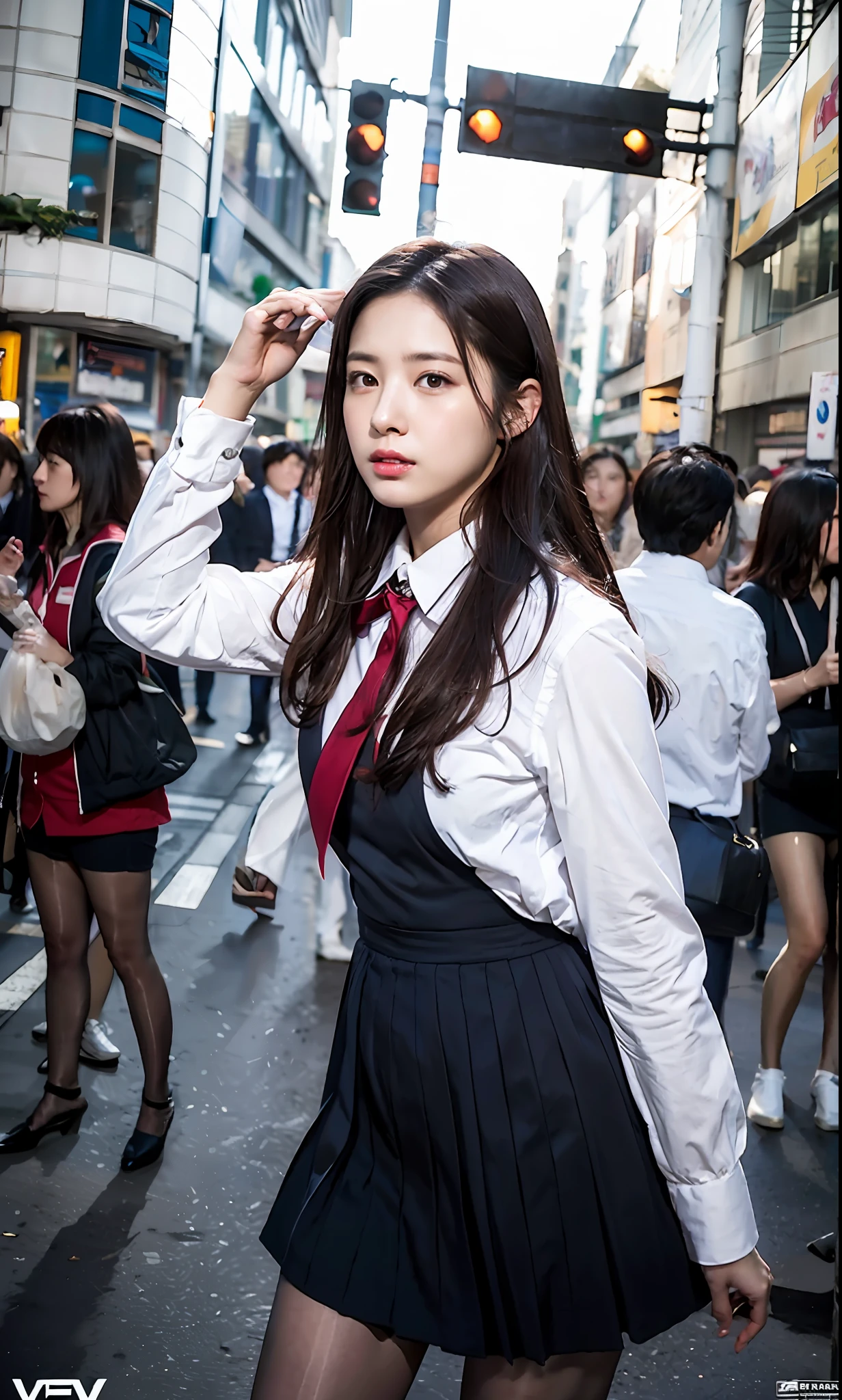 sheer,, sexy, city, crowd, full body, ulzzang-6500-v1.1, (raw photo:1.2), (photorealistic:1.4), beautiful detailed girl, very detailed eyes and face, beautiful detailed eyes, ridiculous, incredibly ridiculous, huge file size, ultra detailed, high resolution, highly detailed, best quality, masterpiece, ((Japan girls white uniform) ), illustration, very detailed, cg, unified, 8k wallpaper, fantastic, fine detail, masterpiece, best quality, highly detailed cg uniform 8k wallpaper, light on face, movie lighting, 25 year old girl, (((dynamic pose))), (half),
