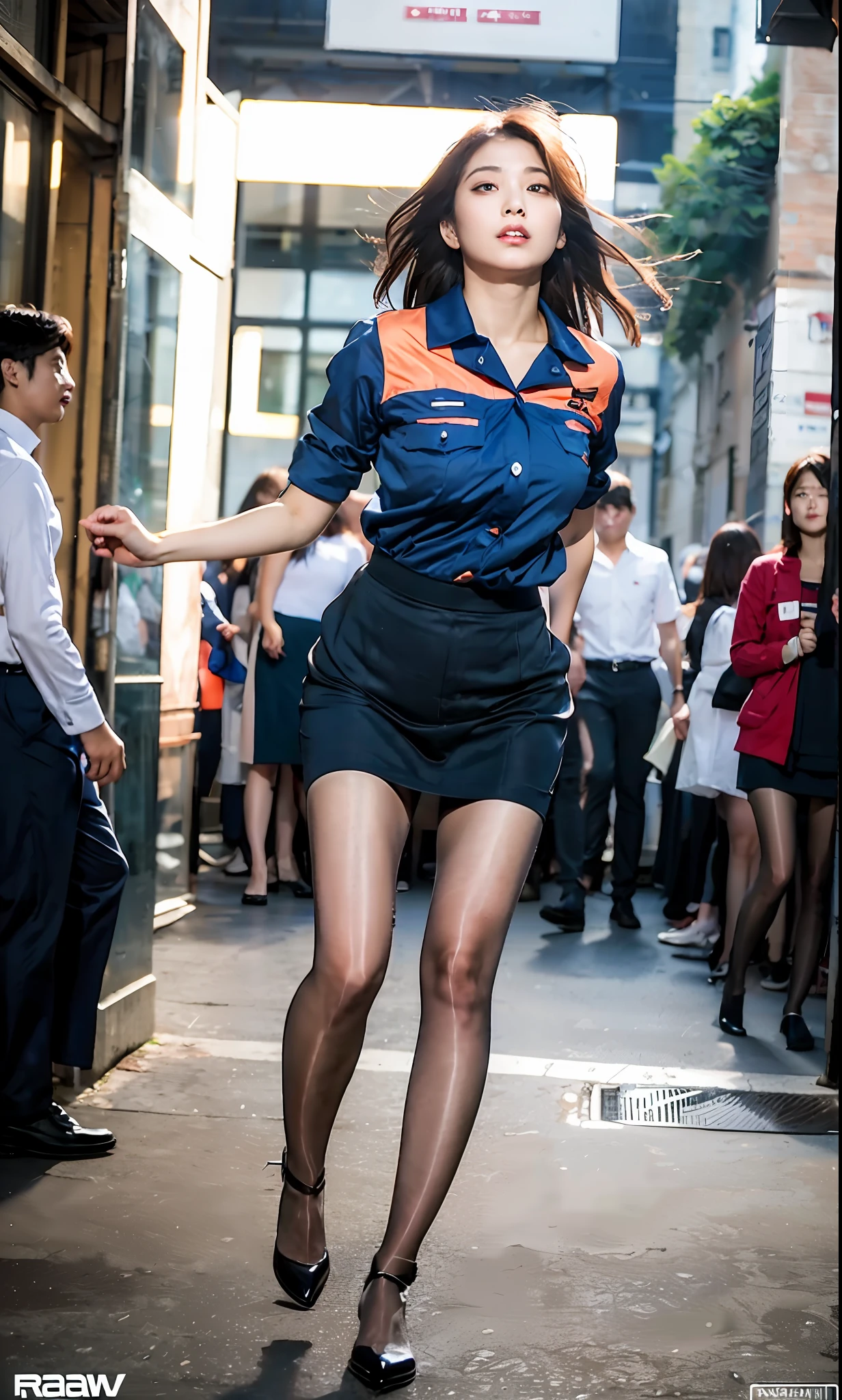 Pure,see-through, sexy, city, crowd, full body, ulzzang-6500-v1.1, (raw photo:1.2), (photorealistic:1.4), beautiful detailed girl, very detailed eyes and face, beautiful detailed eyes, ridiculous, incredibly ridiculous, huge file size, ultra detailed, high resolution, highly detailed, best quality, masterpiece, illustration, Very detailed, CG, unified, 8k wallpaper, fantastic, fine detail, masterpiece, best quality, highly detailed cg uniform 8k wallpaper, face light, movie lighting, 25 year old girl, (((dynamic pose))), (half), unworn