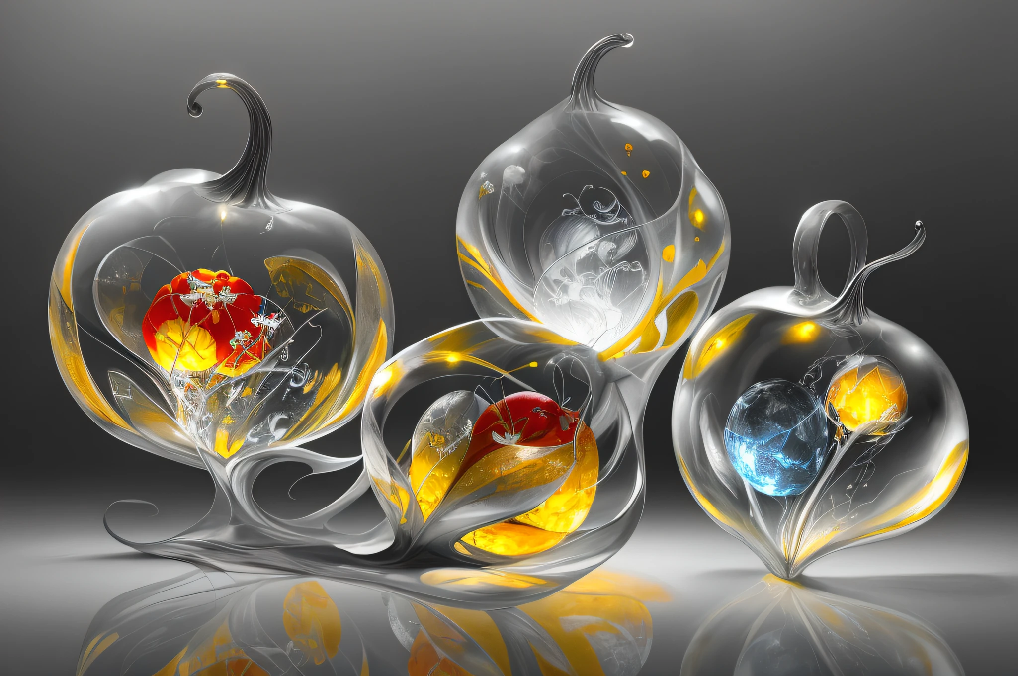 Abstract physalis art, hyper detailed, geometric, detailed lighting, atmospheric, Graphite Pencils, semi transparent flow, octane, 32k