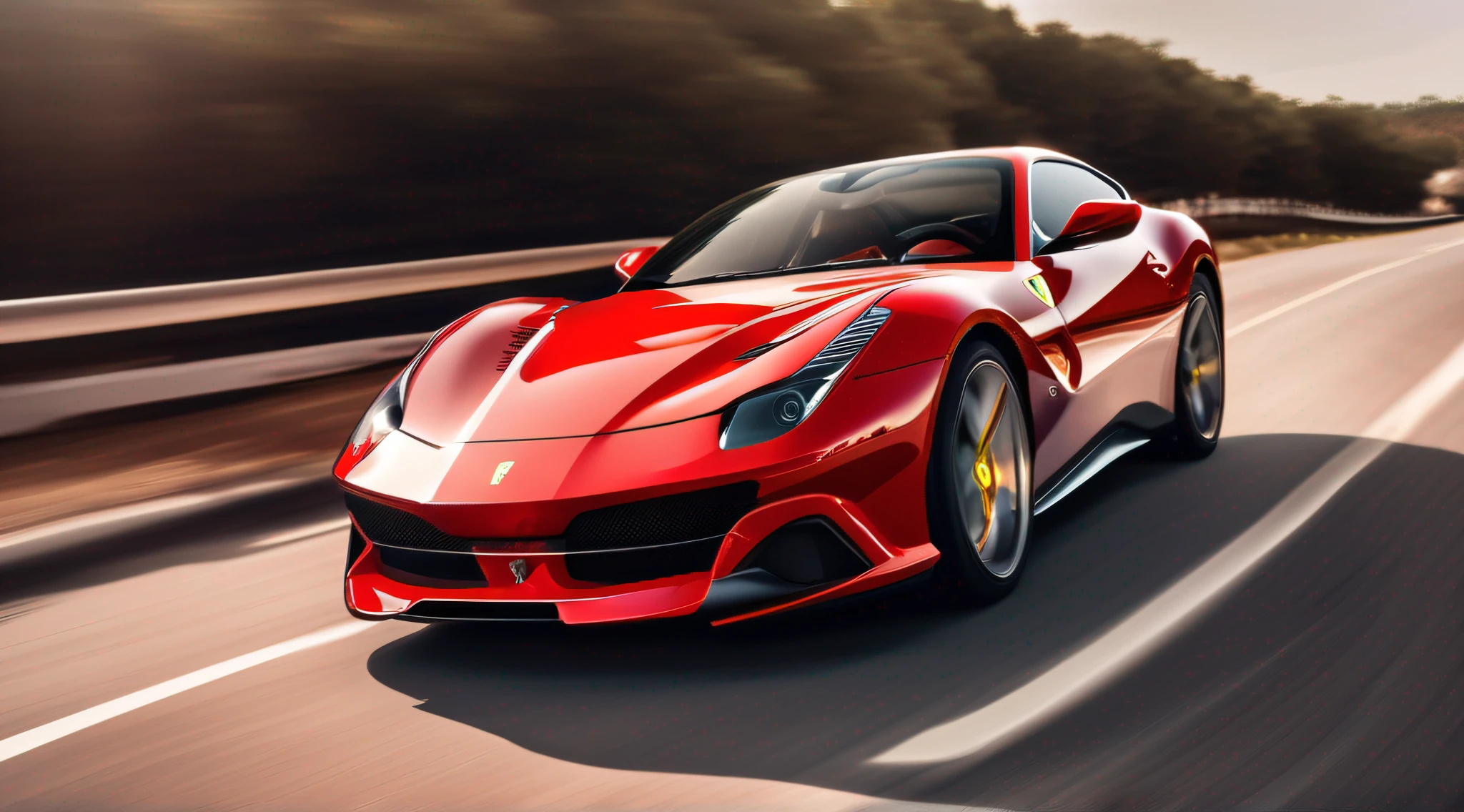 Riding in a luxurious Ferrari