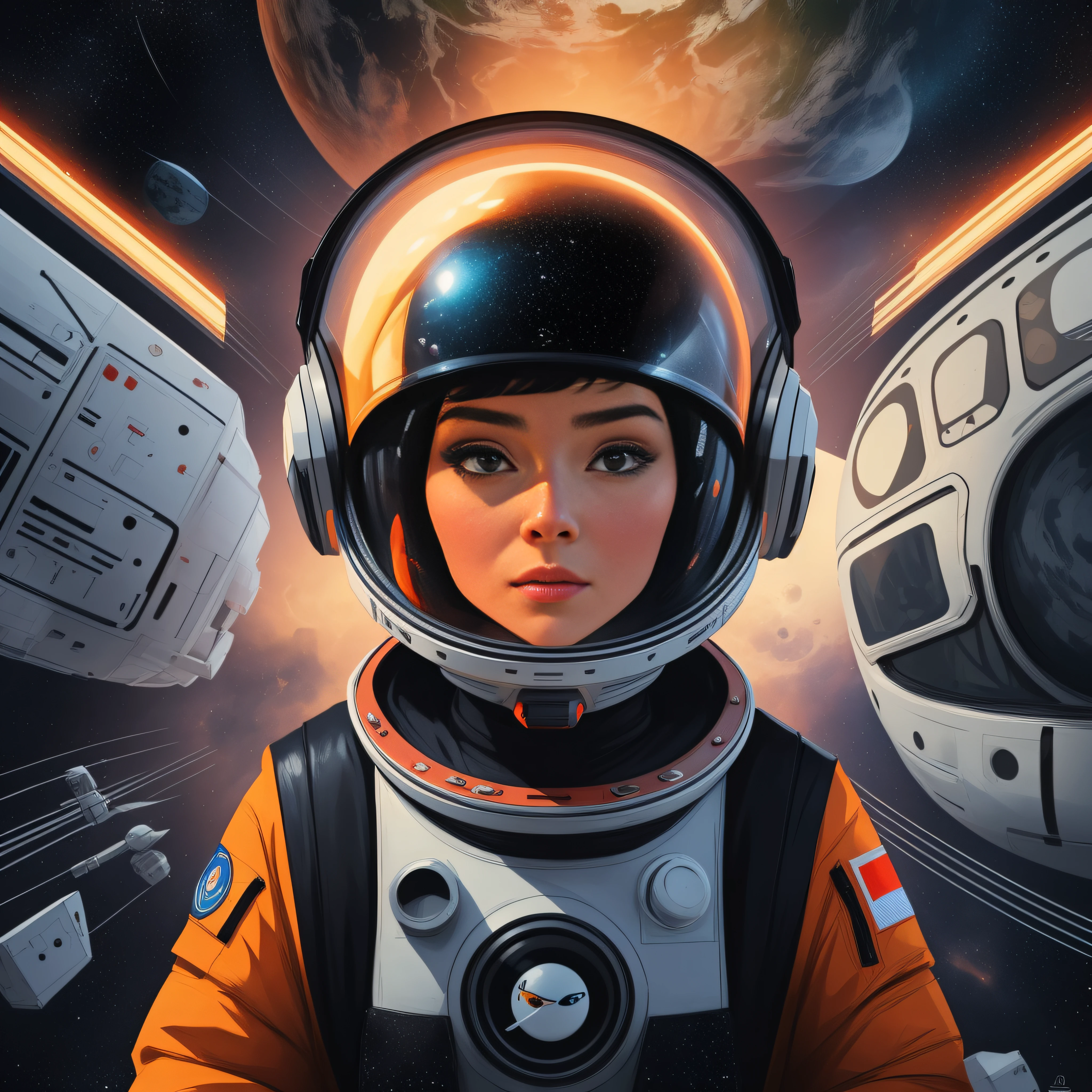 An Astronaut with a goldfish bowl full of water for a head --auto
