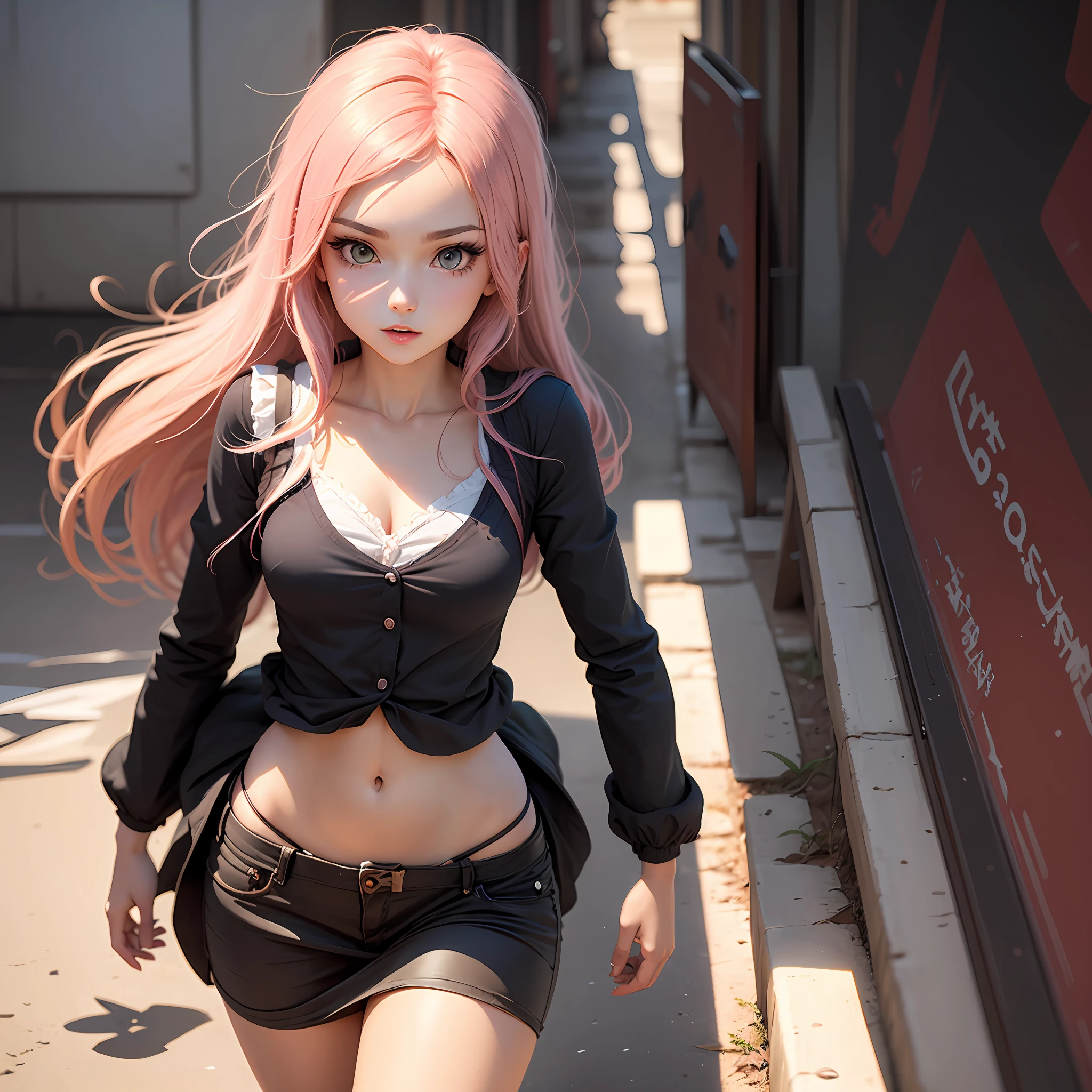 Create a cartoon girl anime righ resolution --auto