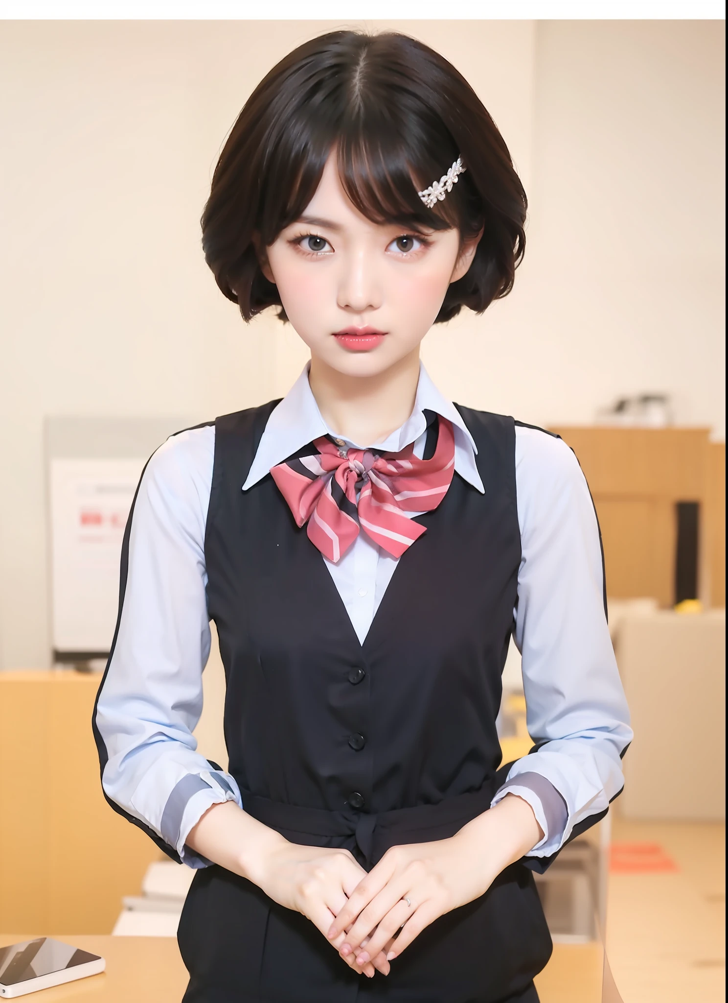 Female in her 20s, calm atmosphere, work