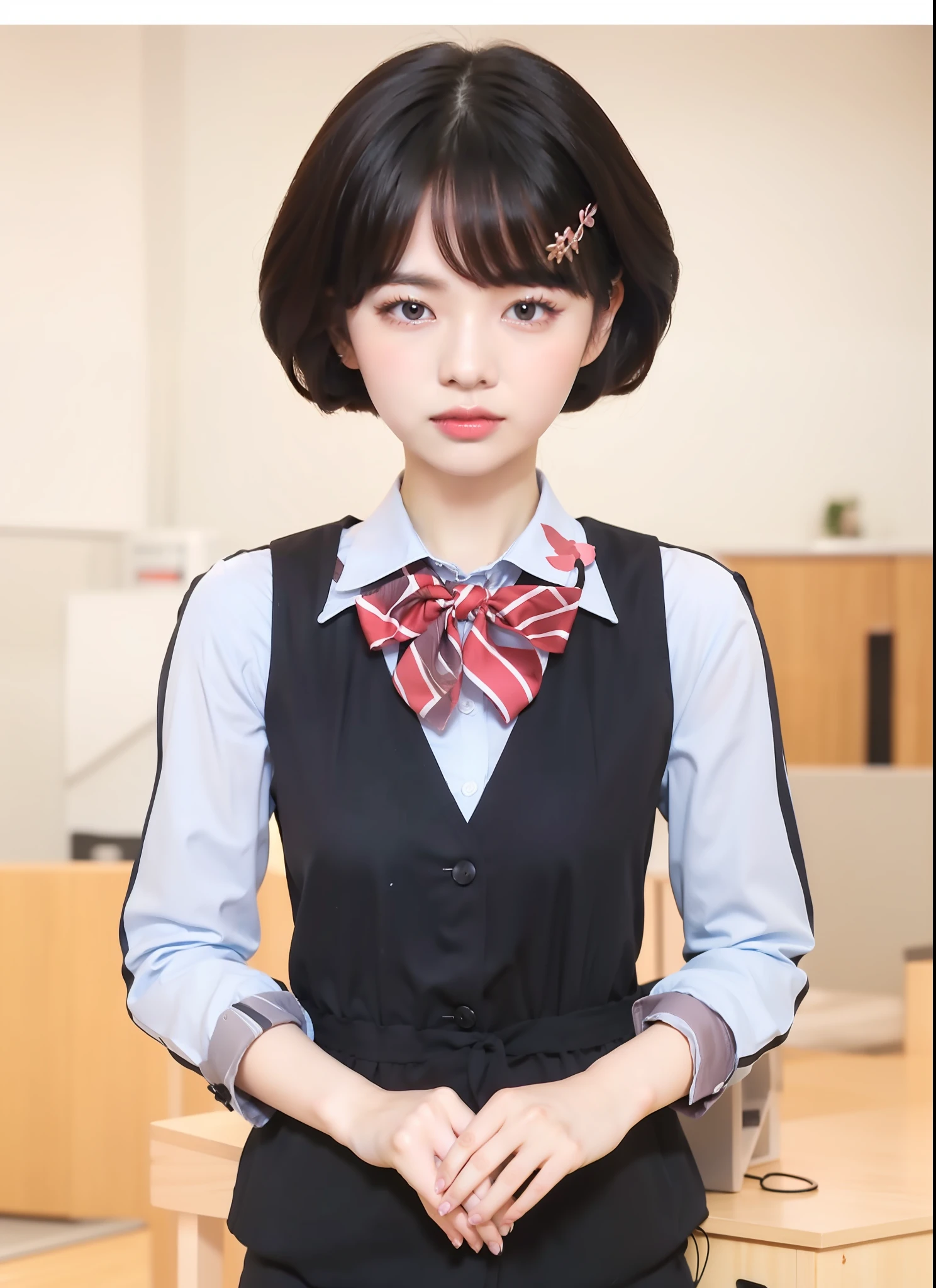Female in her 20s, calm atmosphere, work