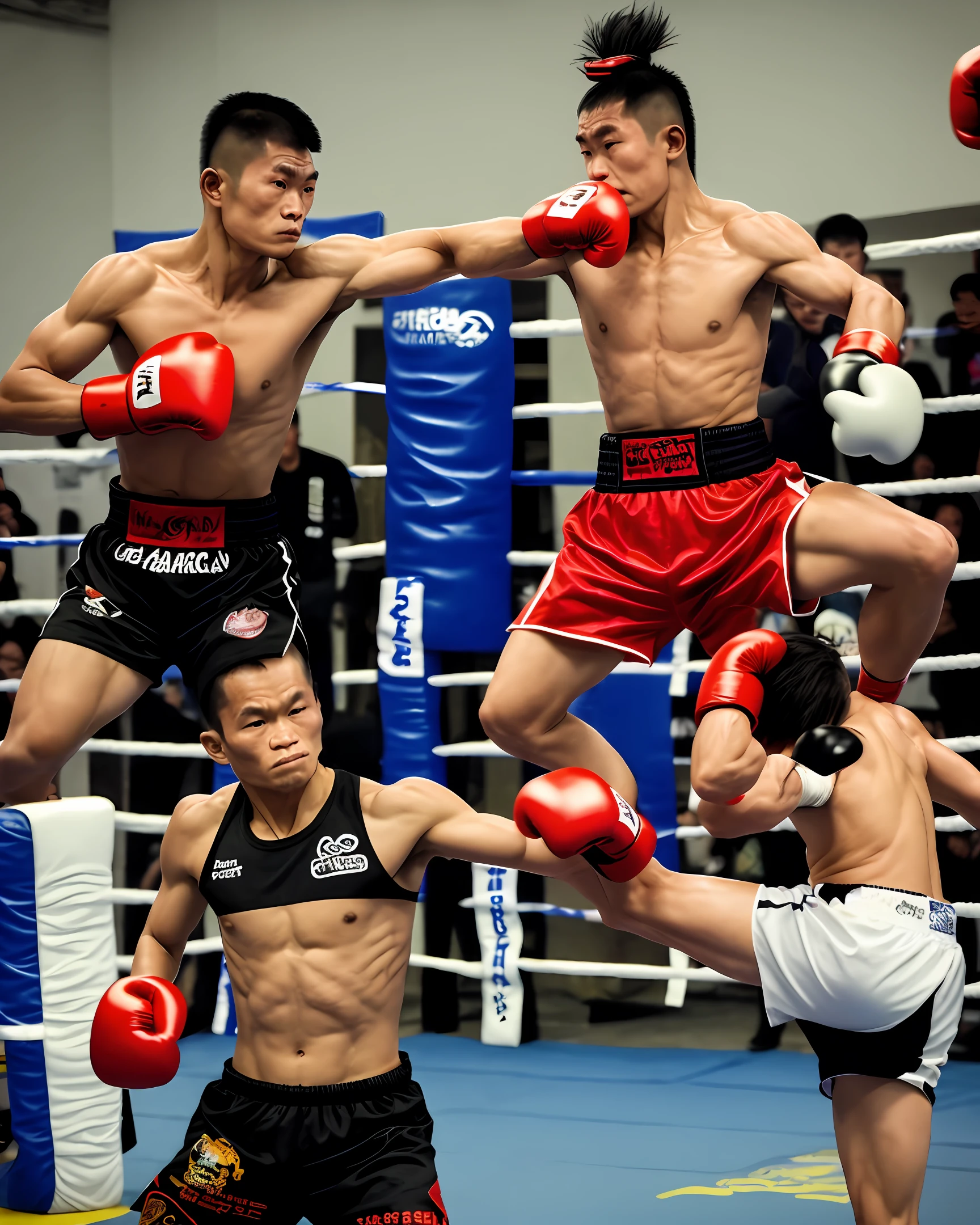 Muay Thai fighter with mongkol on head