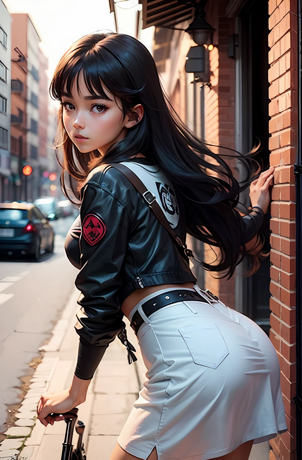 anime girl with purple eyes and long hair looking at camera, anime moe artstyle, misato katsuragi, detailed digital anime art, anime visual of a cute girl, illya kuvshinov, with index finger, hinata hyuga, detailed key anime art, official artwork, yandere, clean detailed anime art, profile picture 1024px --auto