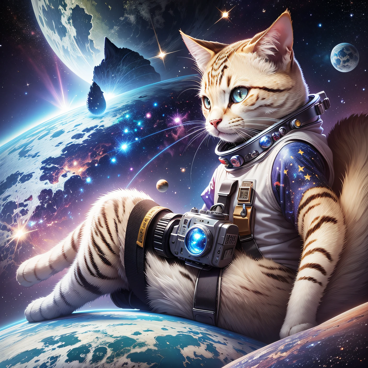 creates for me a space dog fighting space cat in four places --auto