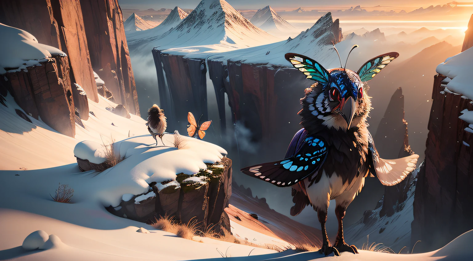 Butterfly art by Max Rive and Ryan Dyar, octane render, unreal engine 5, Kodak style.