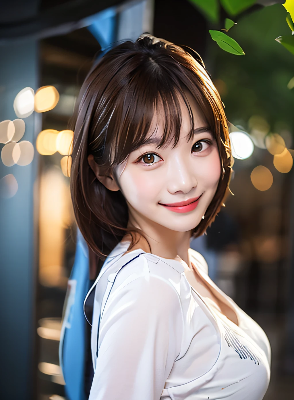 Smile, white shirt