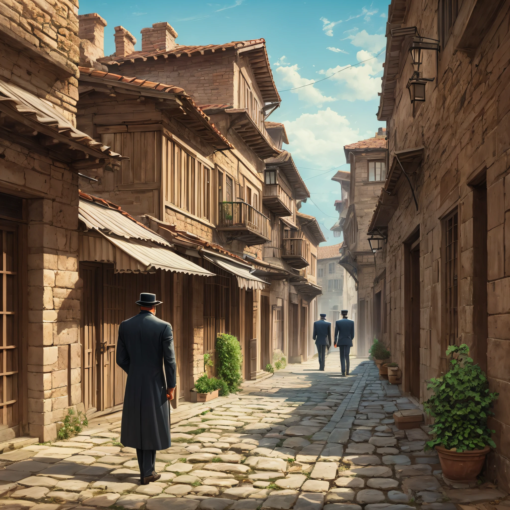 Gentlemen, ancient buildings, gangsters, mysteries