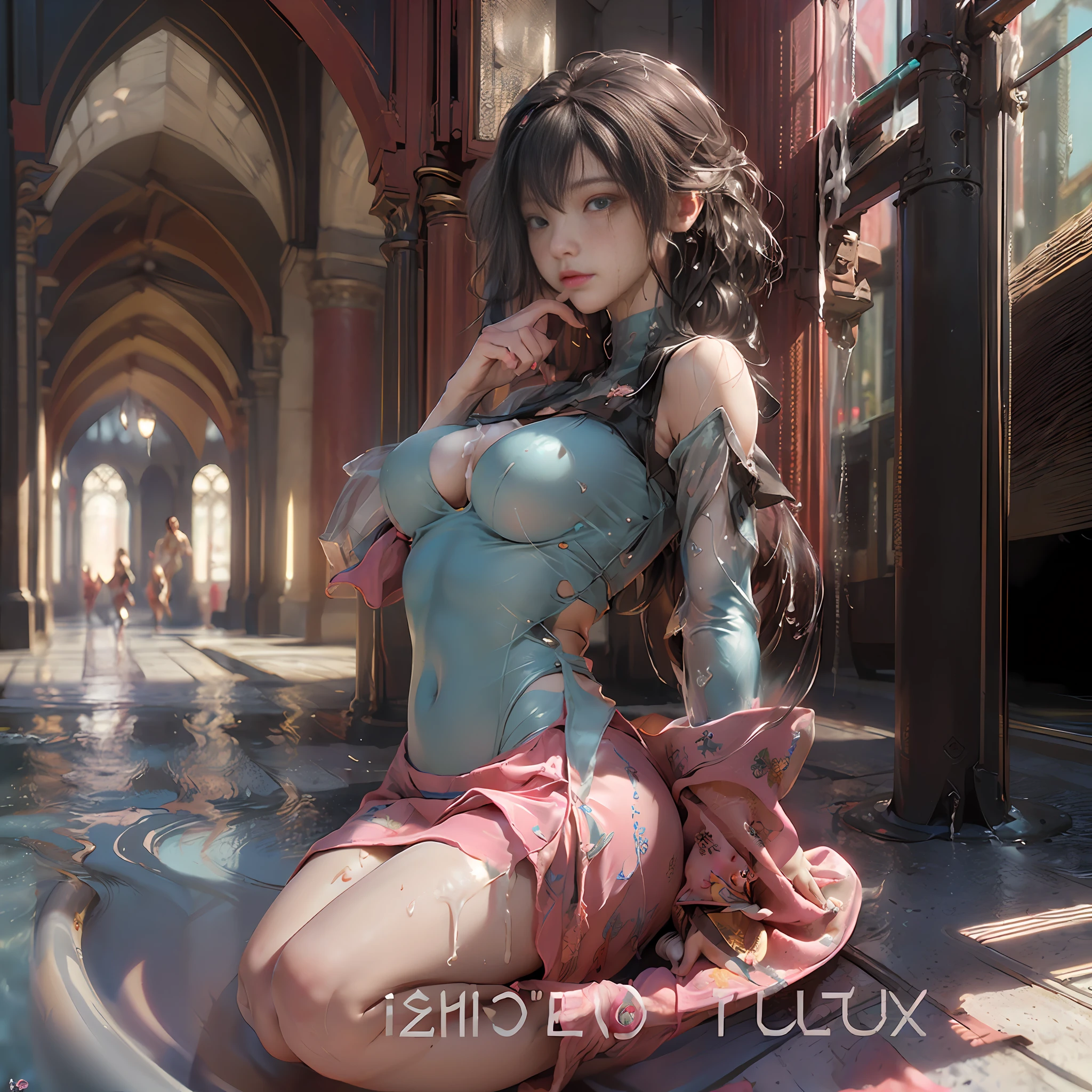 (Best Quality), ((Masterpiece), (Details: 1.4), 3D, HDR (High Dynamic Range), Ray Tracing, NVIDIA RTX, Super Resolution, Unreal 5, Subsurface Scattering, PBR Textures, Post Processing, Anisotropic Filtering, Depth of Field, Maximum Acutance and Acutance, Multilayer Textures, Albedo and Highlight Maps, Surface Shading, Accurate Simulation of Light-Material Interactions, Perfect Proportions, Octane Rendering, Bicolor Light, Large Aperture, Low ISO, White Balance, Rule of Thirds, 8K RAW, Pink puffiness, NSFW, ((five girls licking each other's breasts)), (crowd watching), hands touching breasts, kneeling, posture, exposed, seductive, sexy, poor, , movies, tears, teardrops, (torn clothes: 1.9), (transparent wet clothes: 1.8), (see-through parts: 1.8), charming leg temptation, drooling, bare shoulders, real rain, wet hair,.. Wet transparent pajamas, wet torn panties, breasts coming out, sweaty skin, blushing, (cum in face:1.4), (cum in tits:1.8), (in the army), (he's wet)