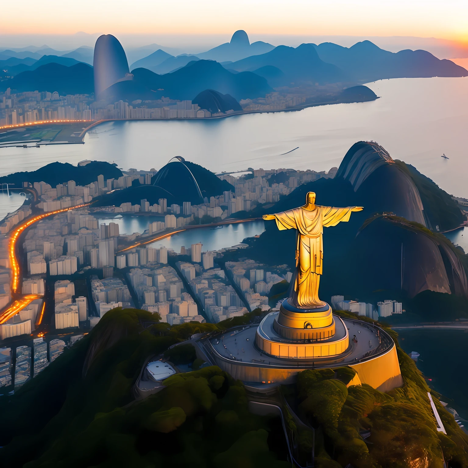 Sunset at Christ the Redeemer --auto