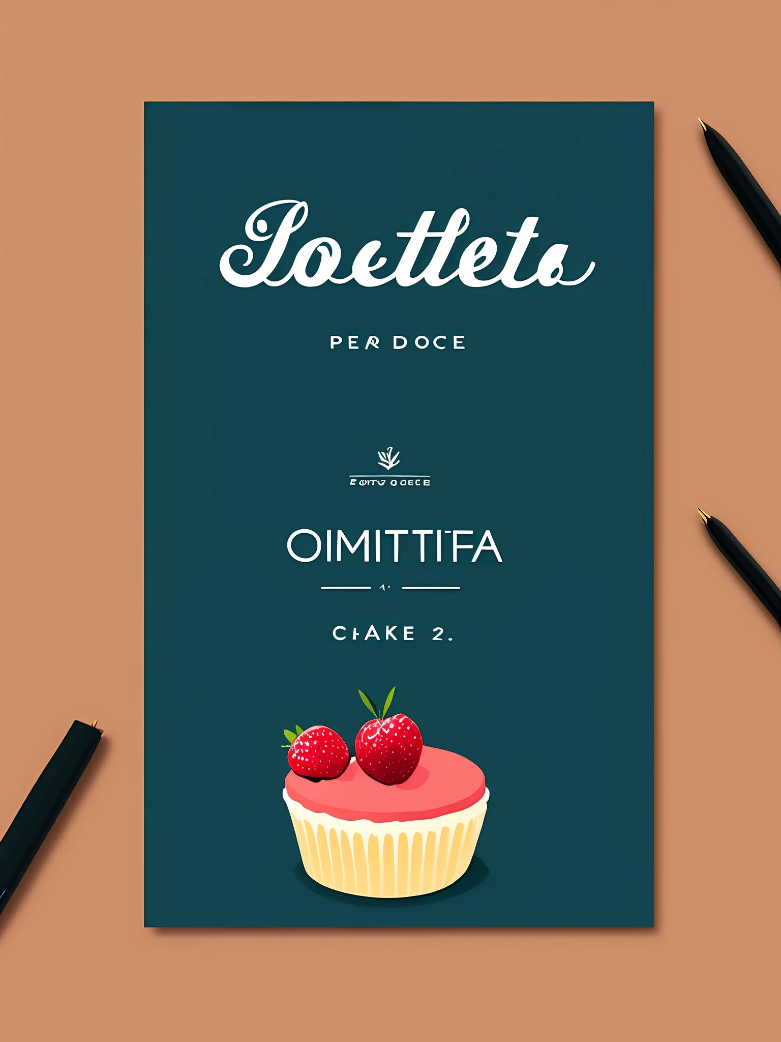 Create a logo for the pastry shop "Doce Mita", specializing in cakes and cakes. The logo should convey sophistication and creativity, using elements such as layers of cake, a palette of soft and delicate colors, elegant typography, and possible subtle details such as icing and brightness. Highlight the name "Doce Mita" in the logo. Make sure the logo is in 2D and easily recognizable.