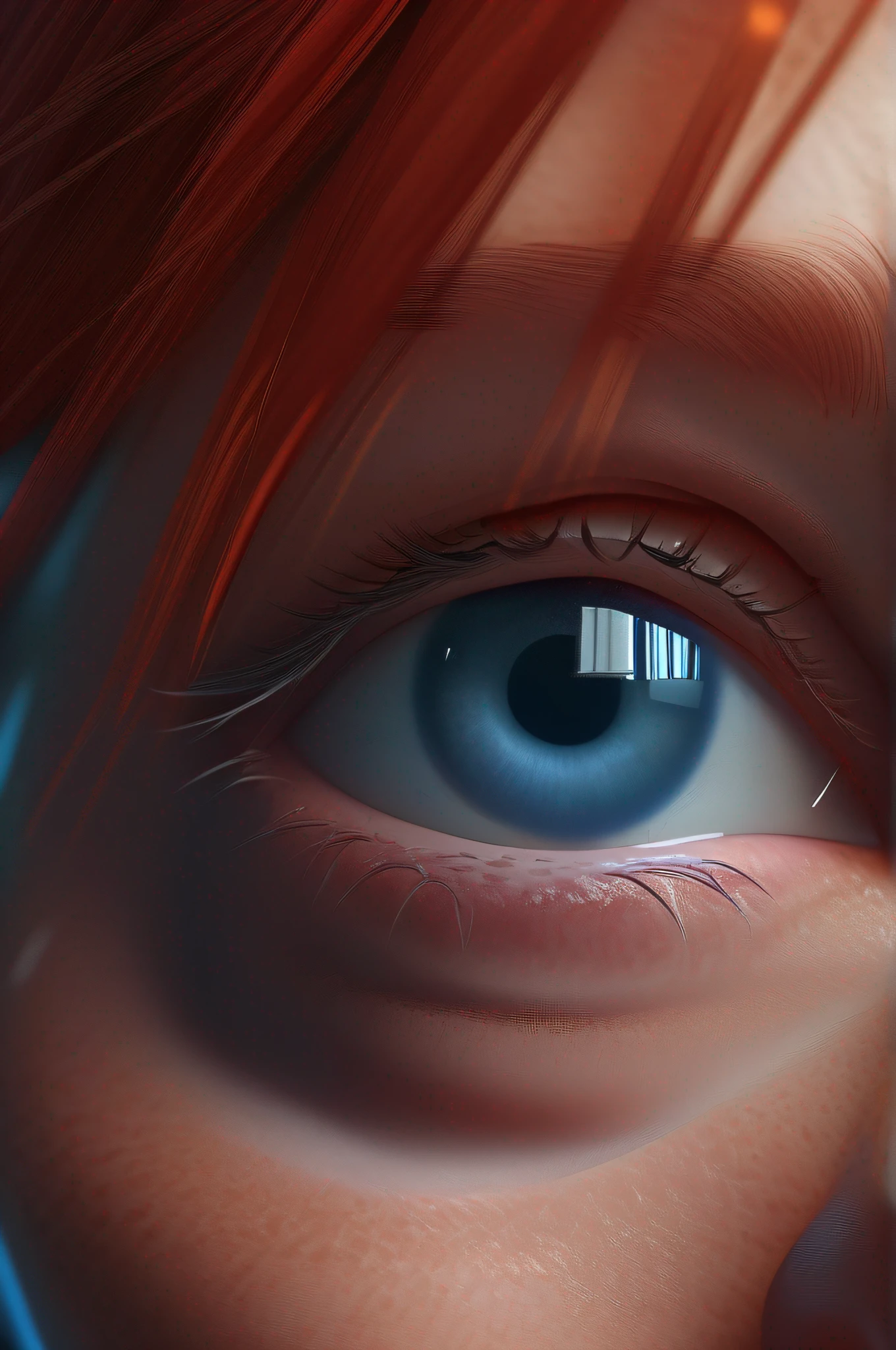 irina meier, extreme closeup, smiling at viewer, red hair, blue eyes, (8k, RAW photo, best quality, masterpiece:1.2),ultra-detailed, (high detailed skin:1.2), 8k uhd, dslr, soft lighting, high quality,