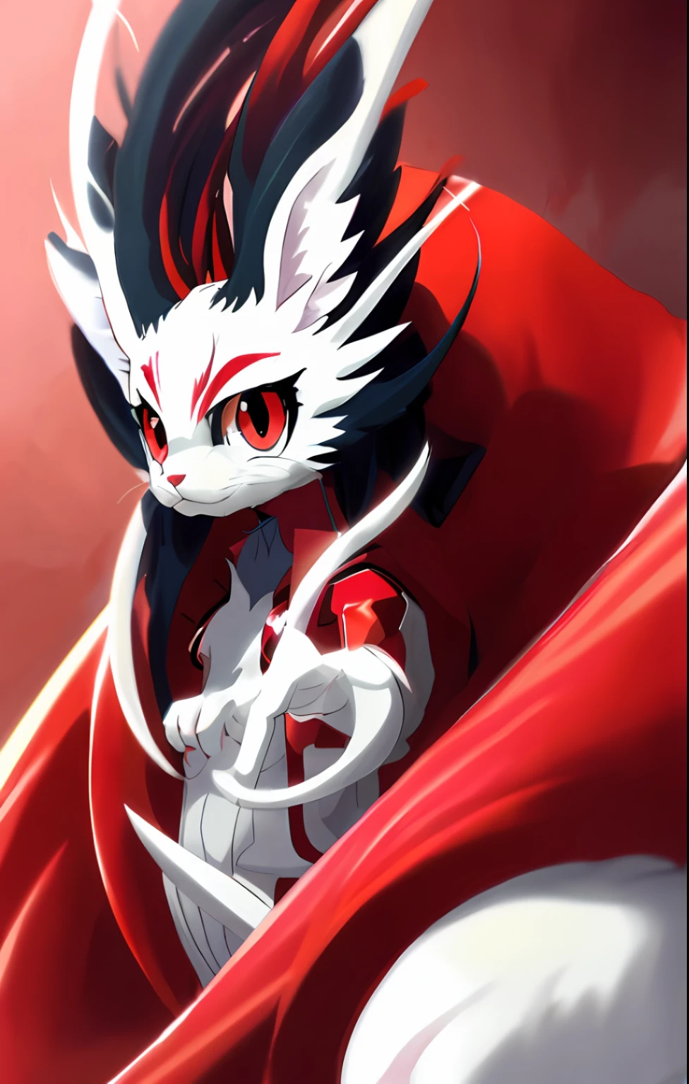 anime, cat, white, red, black, eyes, white, red, eyes, black, eyes, eyes, eyes, eyes, eyes, eyes,, white fox anime, anime style 4 k, anime cat, very beautiful anime cat girl, very very beautiful furry art, beautiful anime catgirl, anime catgirl, art of silverfox, nine tails