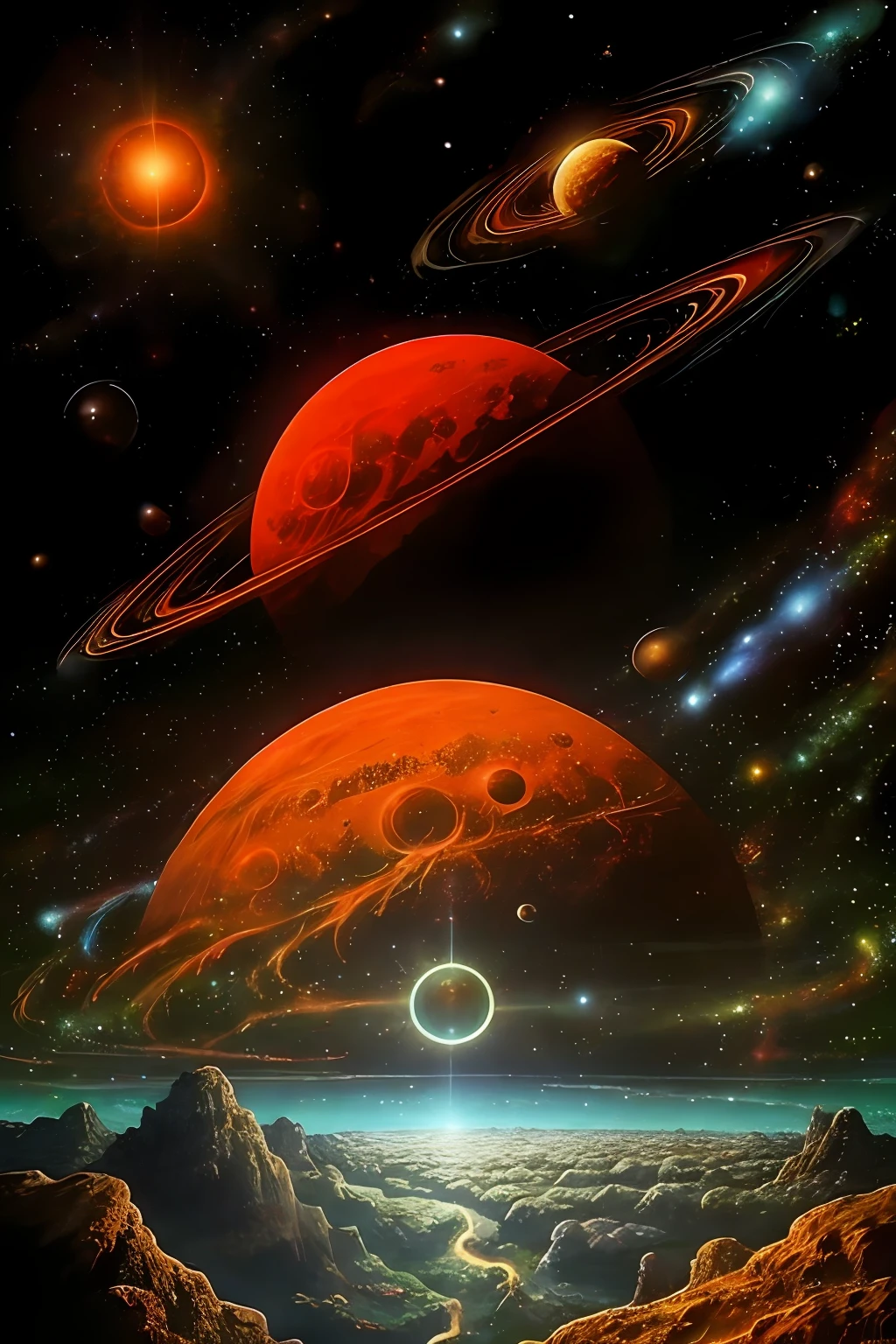Masterpiece, top quality, high quality, highly detailed CG Unity wallpaper, depth of field, HDR, photorealistic, highly detailed, complex, high detail, beautiful ant nest shrouded in transparent mist, hemispherical, space, universe, galaxy, star, planet, astronomy, universe, astronomical object, nebula, black hole, solar system, cosmic rays, supernova, deep space, celestial body, ant nest like a galaxy