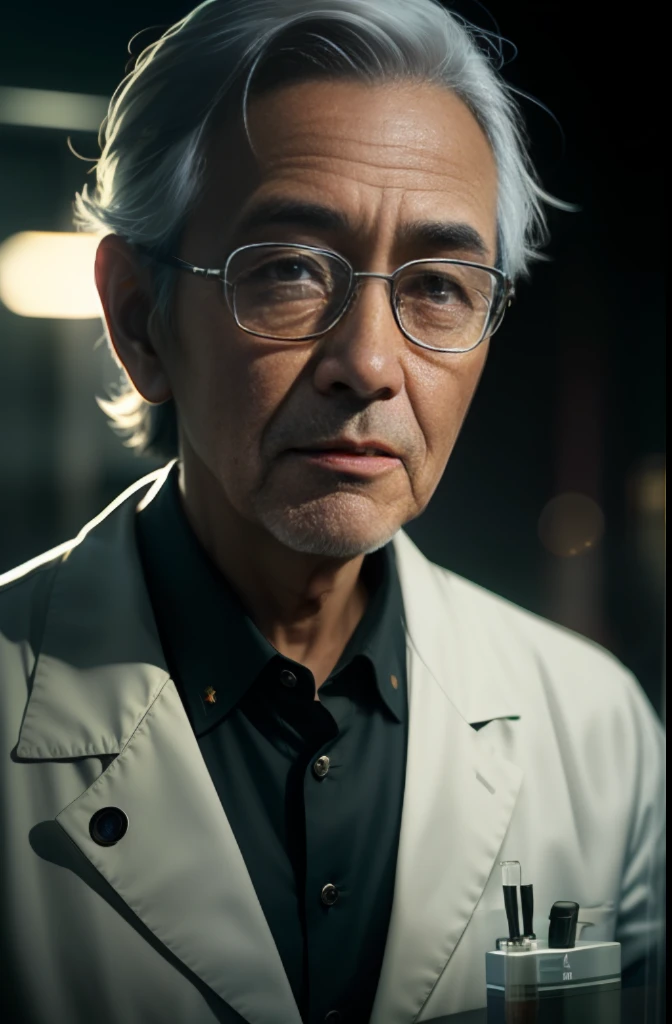 photography RAW, award-winning, japanese geriatrician, textured skin, super detail, high detail, high quality, medical lab coat, lens flare, f/1.8, cinematic lighting, projection, //masterpiece, best quality, //masterpiece, // masterpiece, award-winning, eye level shooting, sony fe GM, 16k, ultra hd, ccurate
