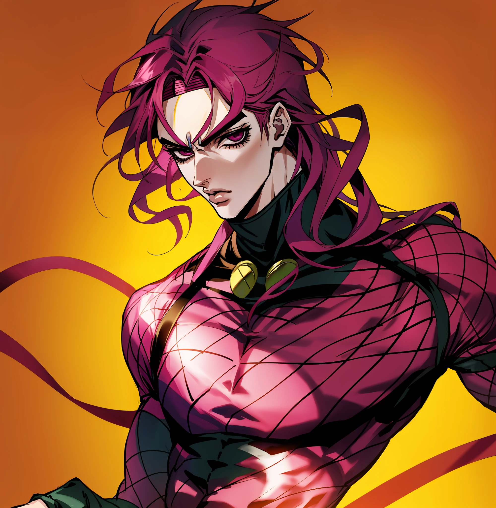 Complete the image of the character Diavolo from the anime Jojo's Bizarre Adventure, male character