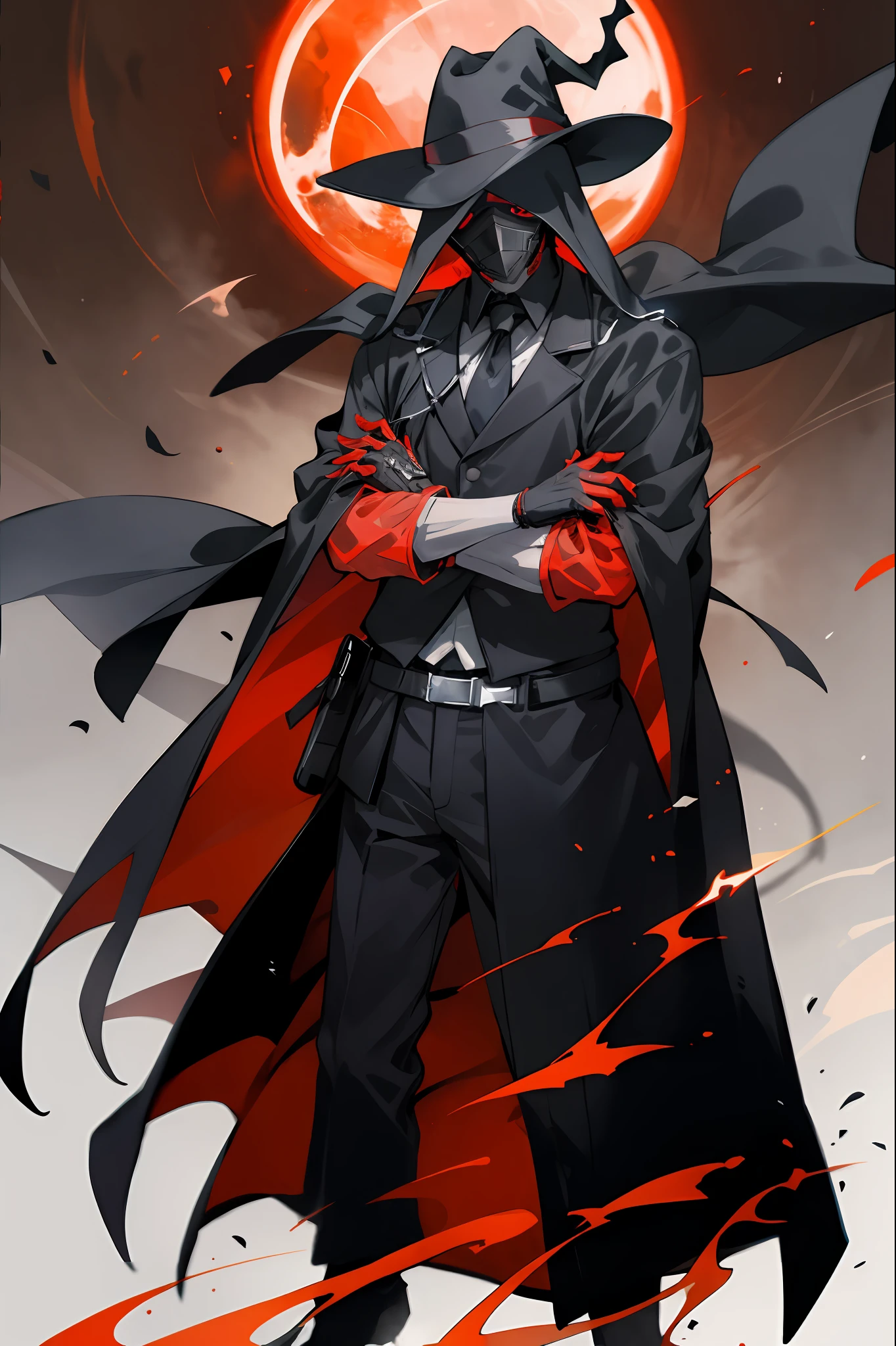 Izuku Midoriya as the grim reaper dressed in plague doctor's clothes wielding a scythe in a cemetery under the crimson moonlight in the style of SY3.