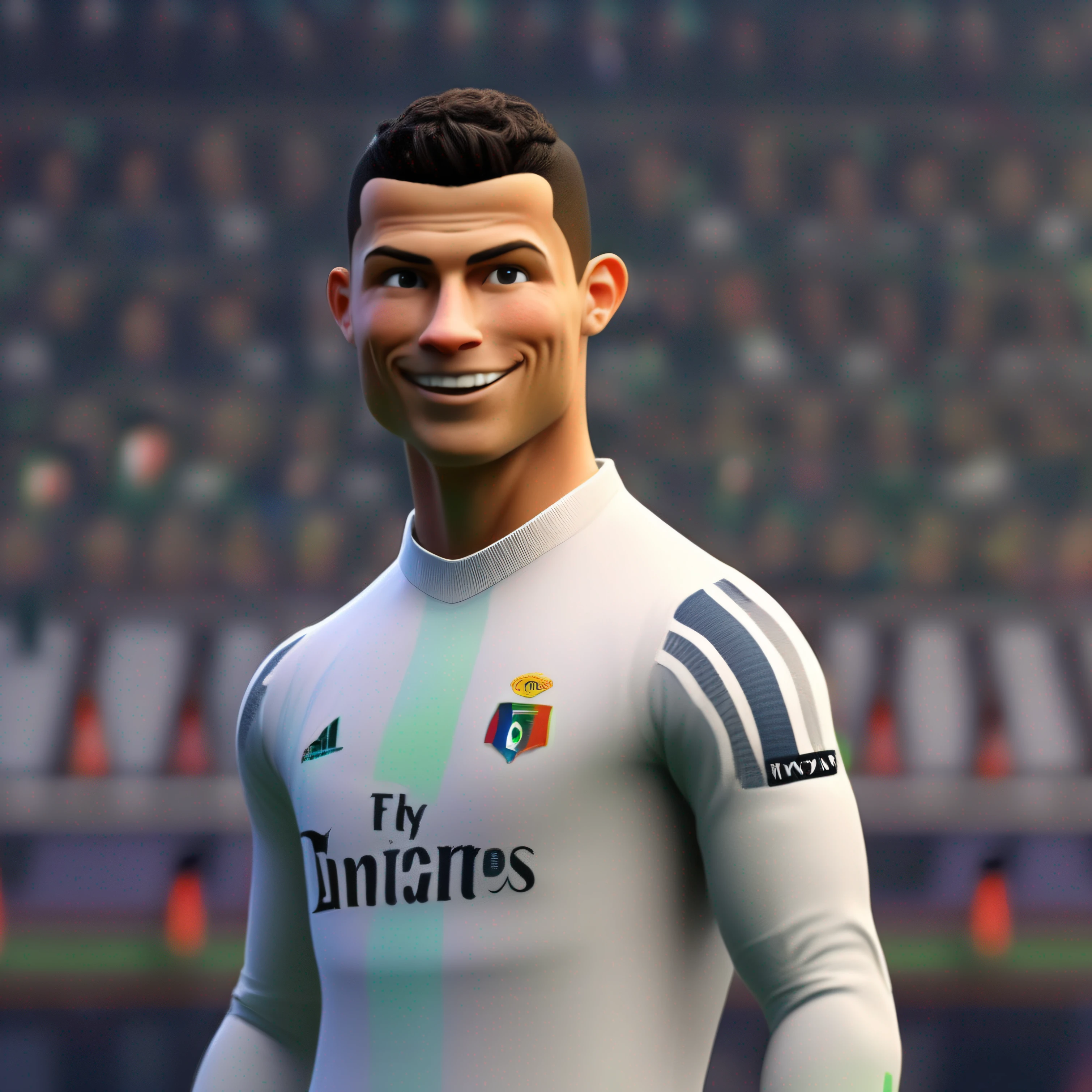 (pixar style 1.25) a portrait at the time of cristiano Ronaldo