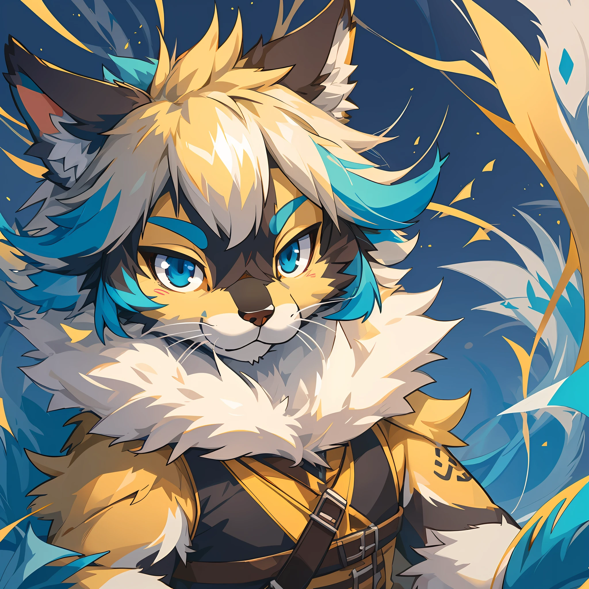 top quality, best quality, rzminjourney, vector-art, High-quality illustrations, masterpiece)(kemono, furry anthro)logo mark, round,