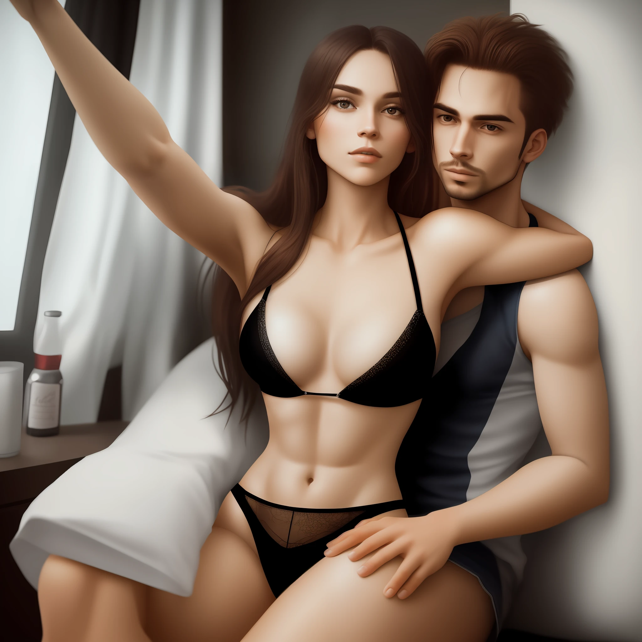 Man in love with a stripper at a bachelor party in a pent house suite private party and private chamber