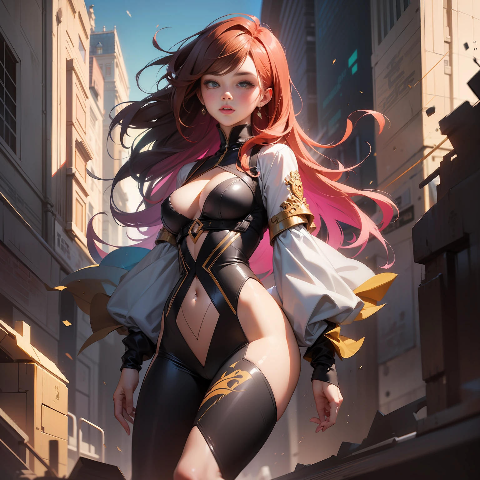 fundo, language_text mista, letras japonesas em grafite, mulher bonita ::((melhor qualidade)), ((obra-prima)), (muito detalhado:1.3)photo, sticker banksy art,demi rose , freedom, soul, digital illustration, comic style, perfect anatomy, centered, approaching perfection, dynamic, highly detailed, watercolor painting, artstation, concept art, smooth, sharp focus, illustration, art by carne griffiths and wadim kashin,,alone anime girl with a medium lenght pose and cute clothes, l hair long red, heterochromia, perfect anatomy, centered, approaching perfection, dynamic, highly detailed, character sheet, artstation, concept art, smooth, sharp focus, illustration, art by kim jung gi,, artgerm, carne griffiths and wadim kashin , sasha yakovleva, loish, jeremy mann, full body shot, character sheet, lightningwave, beautiful anime watercolor painting ,paint dripping by tim okamura, victor nizovtsev, greg rutkowski, noah bradley. trending on artstation, 8k, masterpiece, graffiti paint, fine detail, full of color, intricate detail, golden ratio illustration,monochromatic backgroun, 4k, masterpiece, highres, absurdres, natural volumetric lighting and best shadows, deep depth of field, sharp focus
