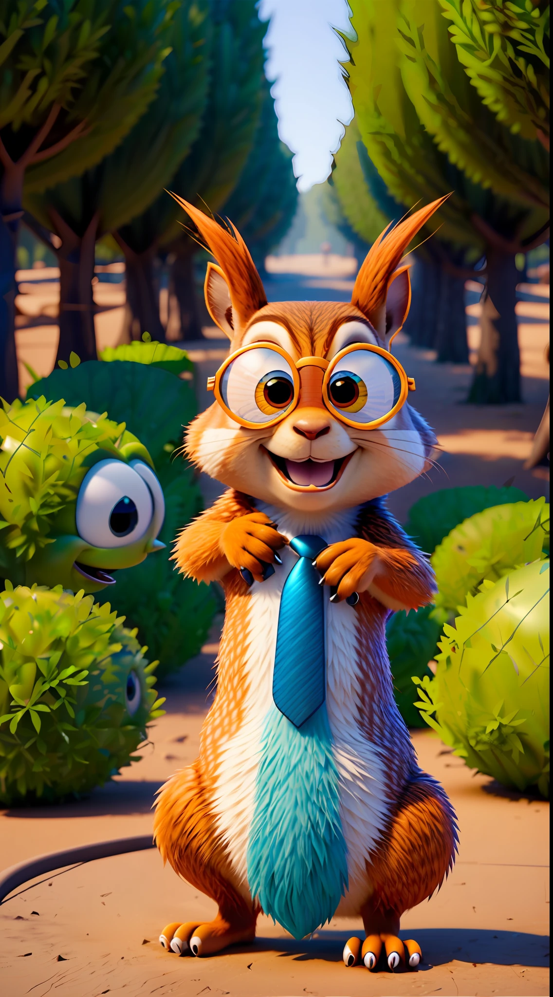 Forest style disney pixar squirrel glasses