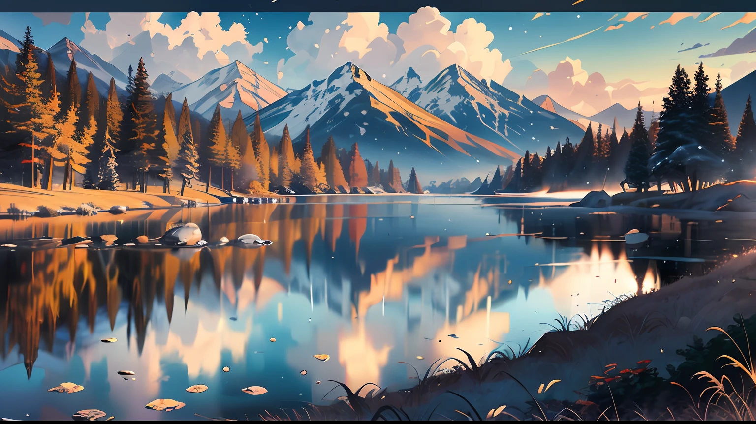 A visually captivating scene with a vibrant color scheme, set against a crisp white background, creating a stunning hero section. --auto