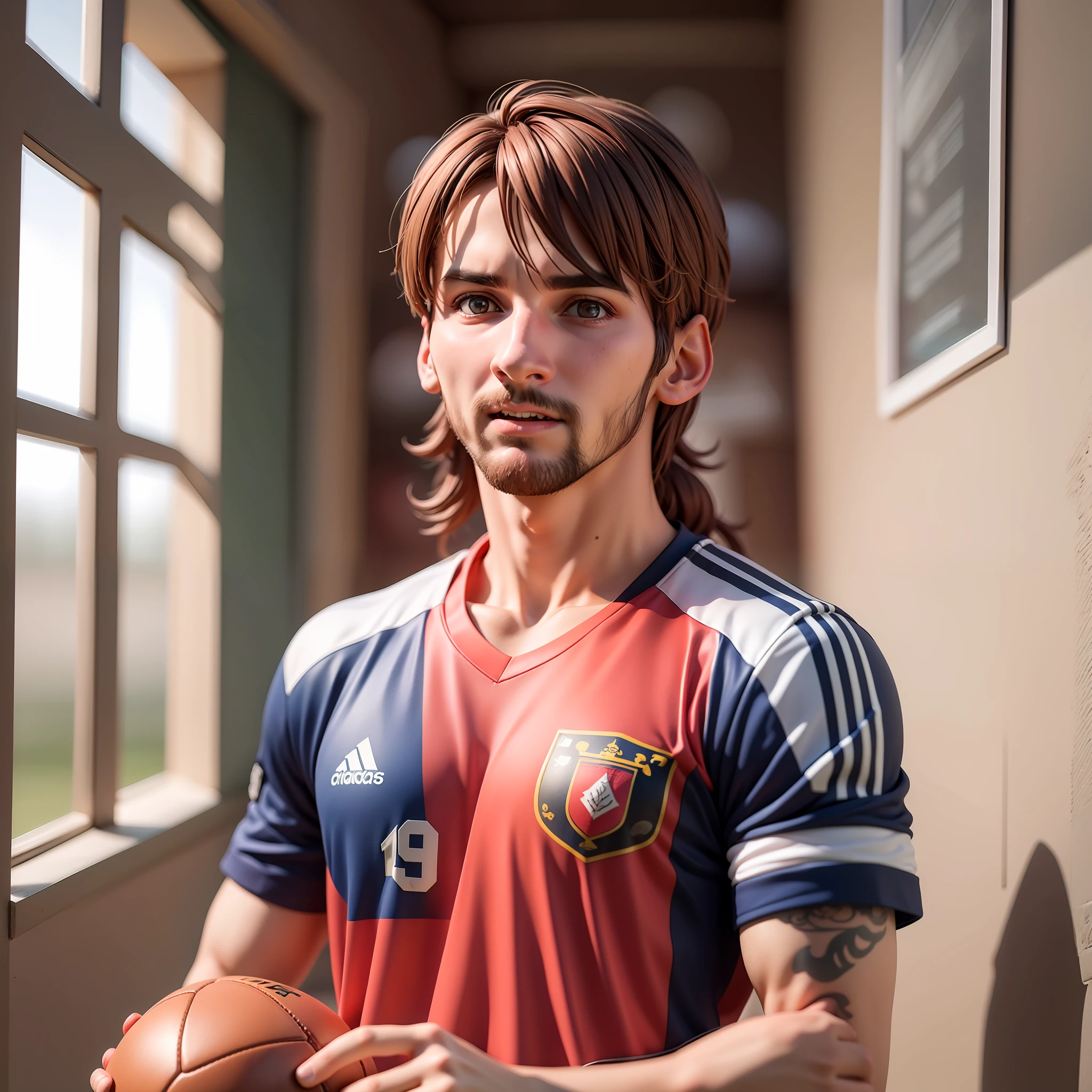 Messi football, with the Flamengo shirt