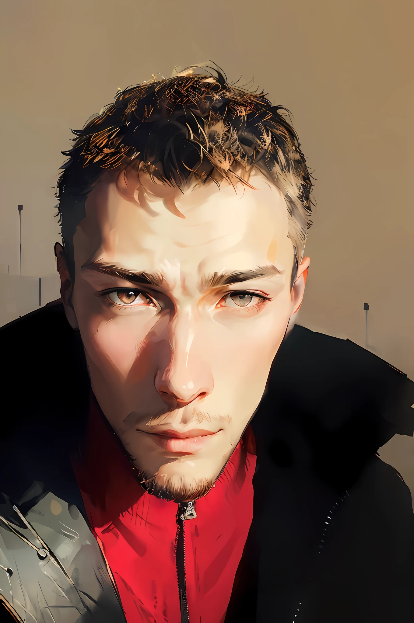 (Realistic:1.4), (Masterpiece, Side Light), Dark Fantasy, (Android:1.2), Neon, Glass, 1 Boy, (Black Eyes:1.5)