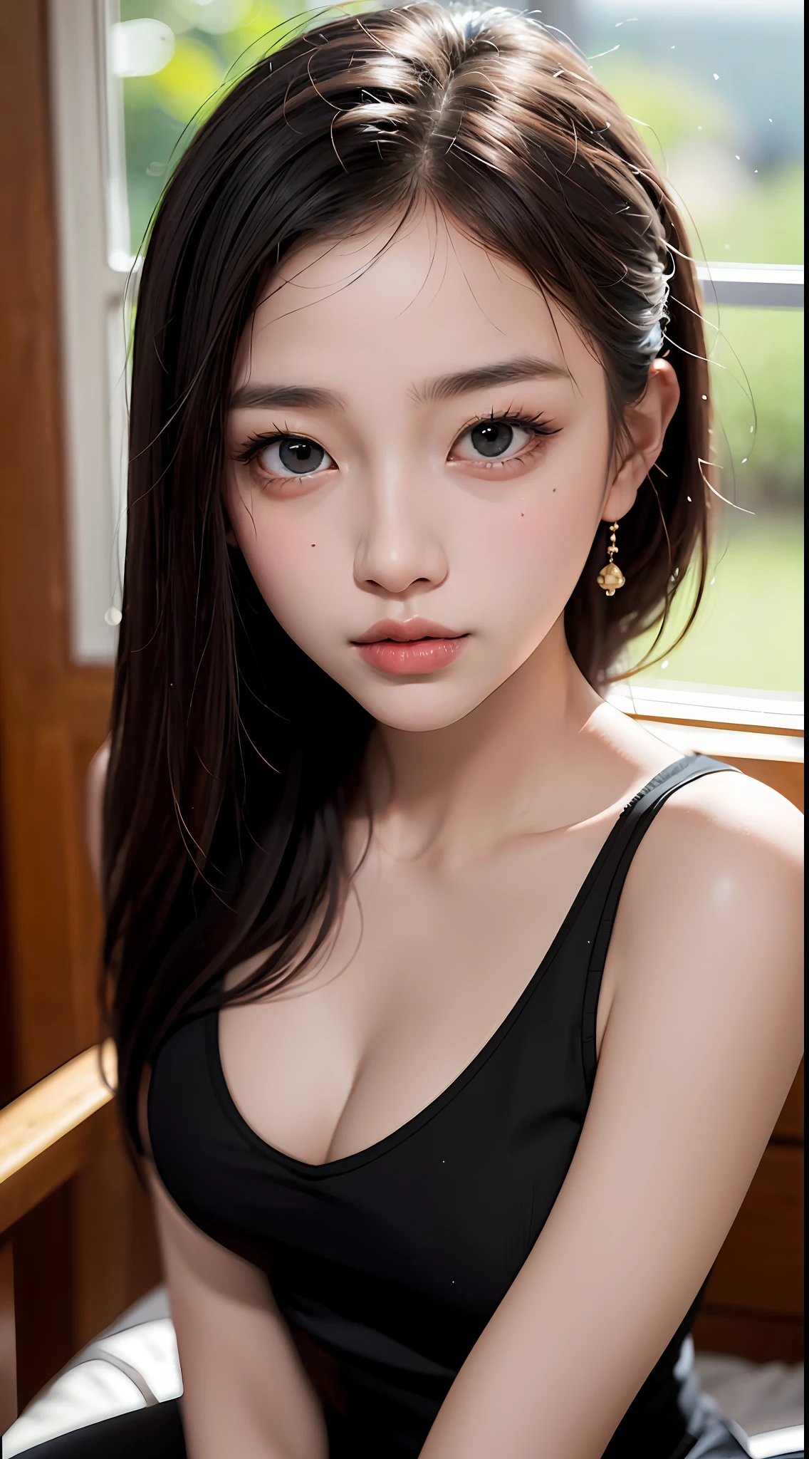 Masterpiece,(Most Realist:1.5),Max Resolution,Max Face Resolution,Maximum Environmental Detail,Most Beautiful Woman,,Thai Woman,Thai,**** Girl,Fair Skin,Big Eyes,Beautiful Eyes,Short,Bright Face,Most Beautiful Nose,Sitting on a Wonder